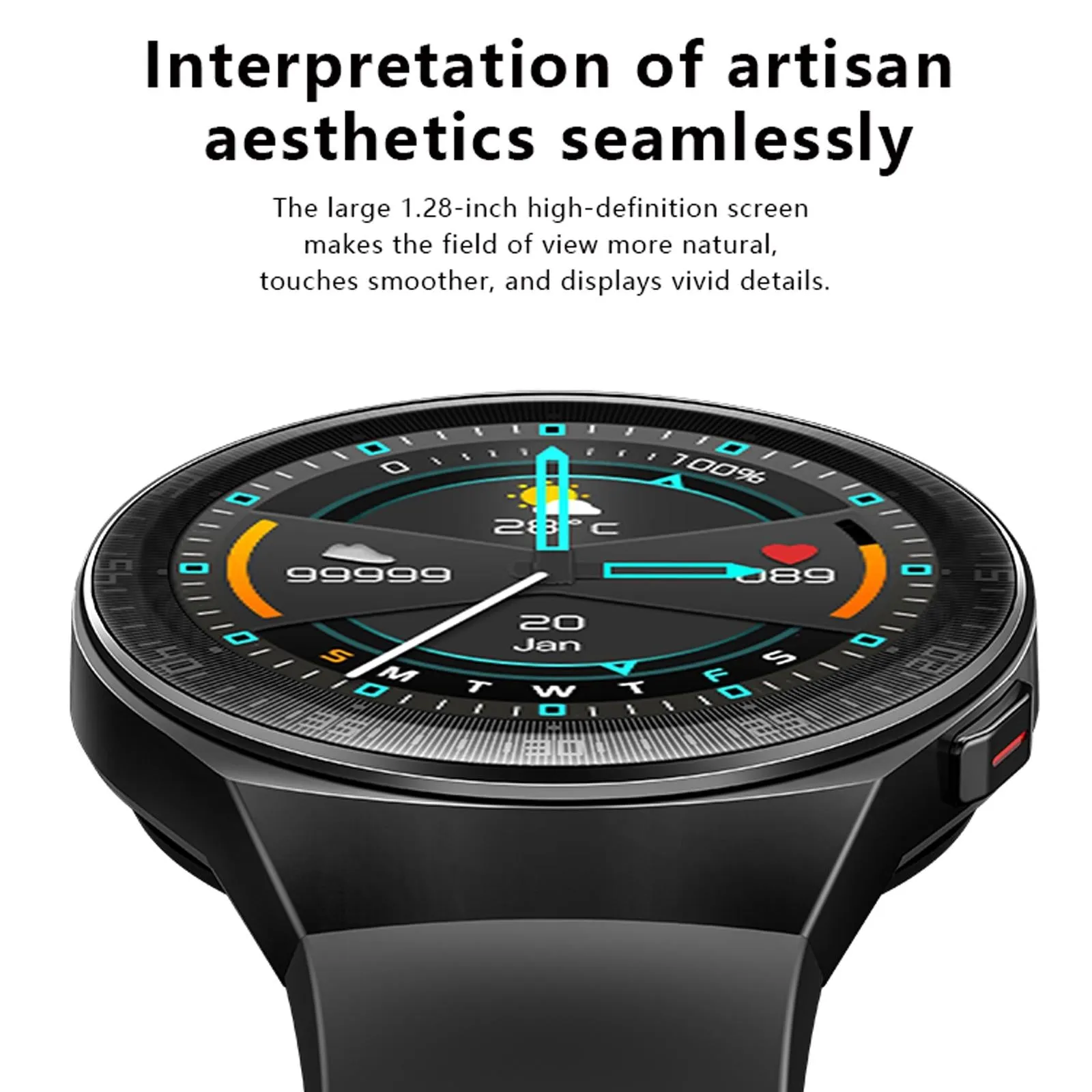 1.28 Inch Ip67 Waterproof Smart Watch With Bluetooth Call Sleep & Heart Rate Monitoring