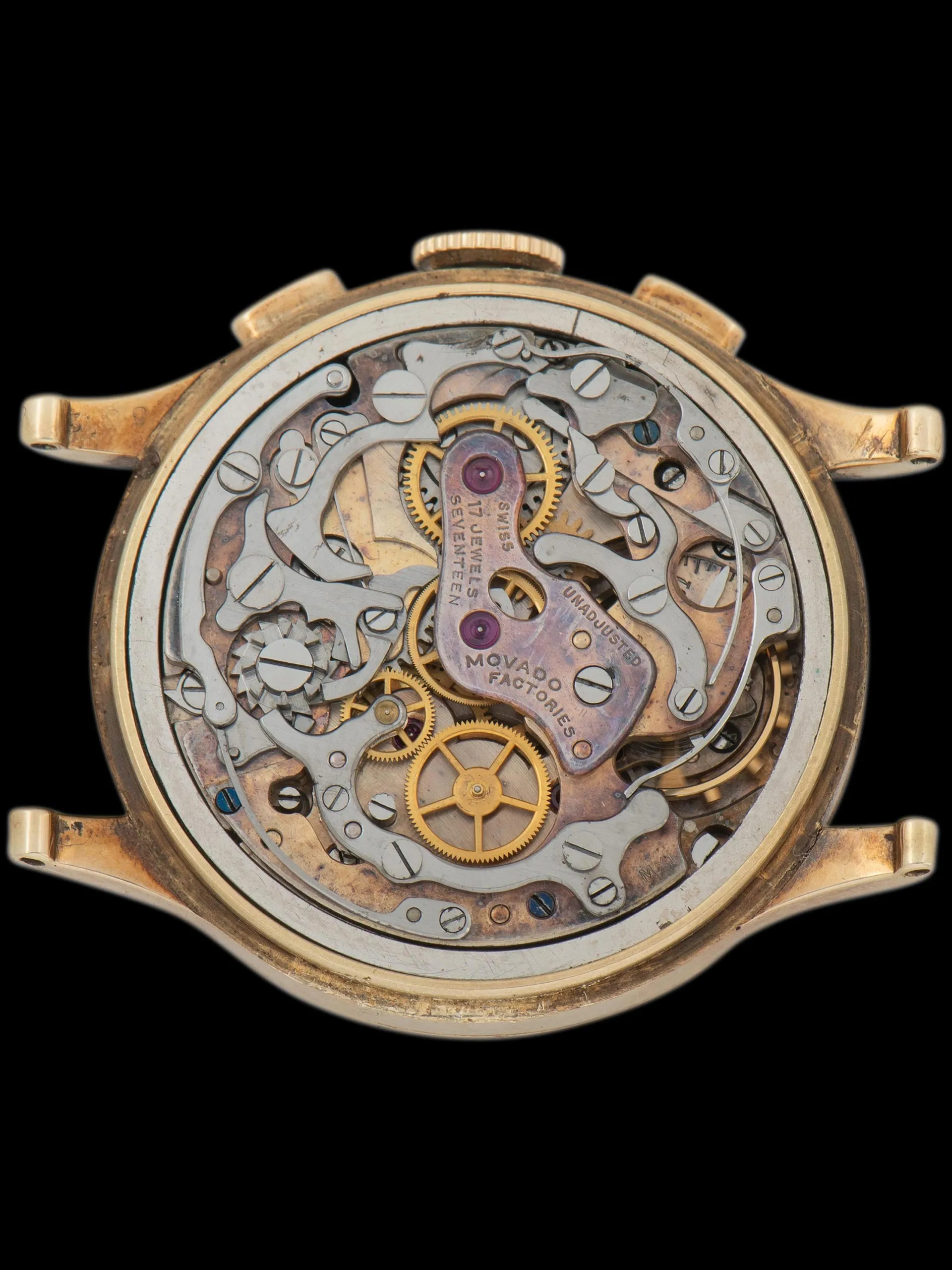 1940s Cartier Branded Movado 'Cal. M95' Chronograph 14K YG (Ref. 49020)