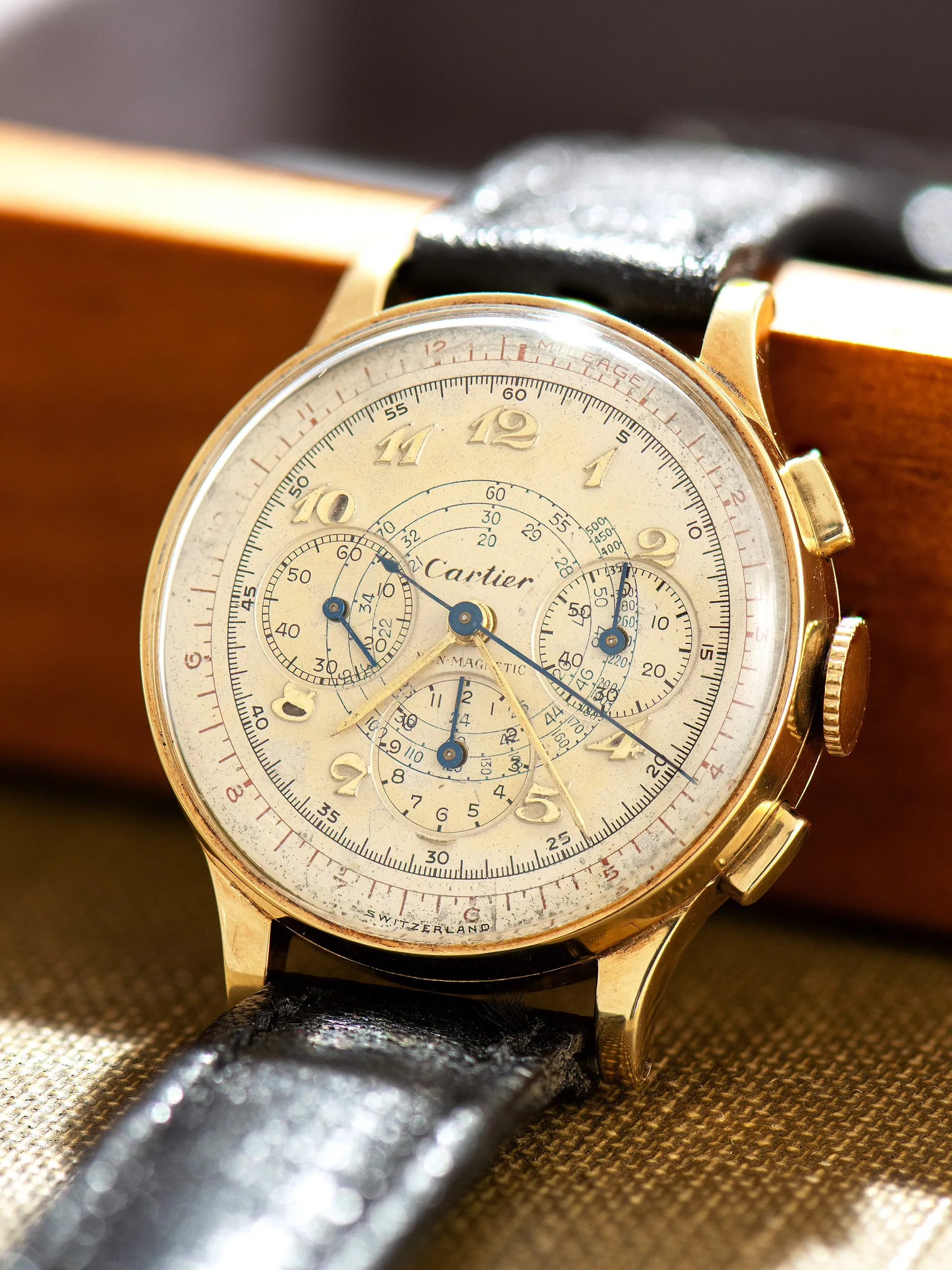 1940s Cartier Branded Movado 'Cal. M95' Chronograph 14K YG (Ref. 49020)
