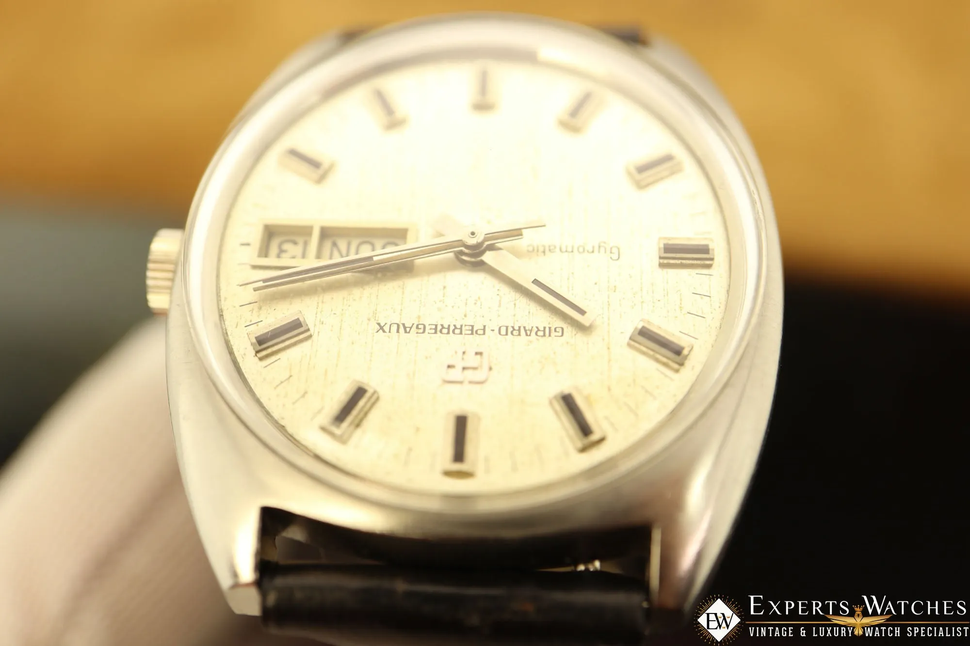 1960's Serviced Vintage GP Girard Perregaux Gyromatic, Day Date Automatic Watch