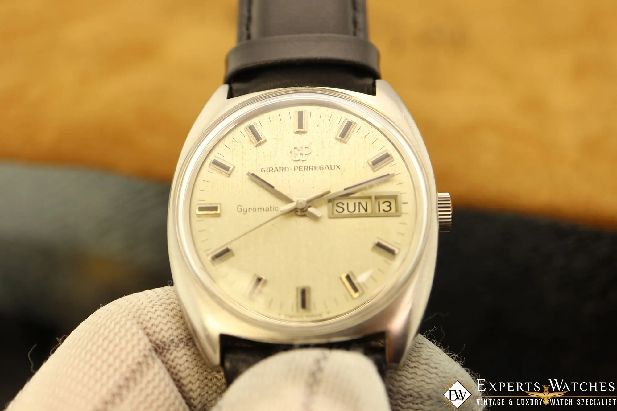 1960's Serviced Vintage GP Girard Perregaux Gyromatic, Day Date Automatic Watch