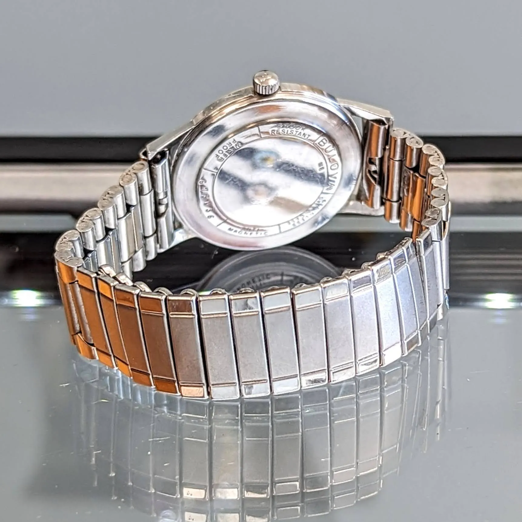 1966 BULOVA Surf King Waterproof Wristwatch 32mm Swiss Made Watch - All Stainless Steel