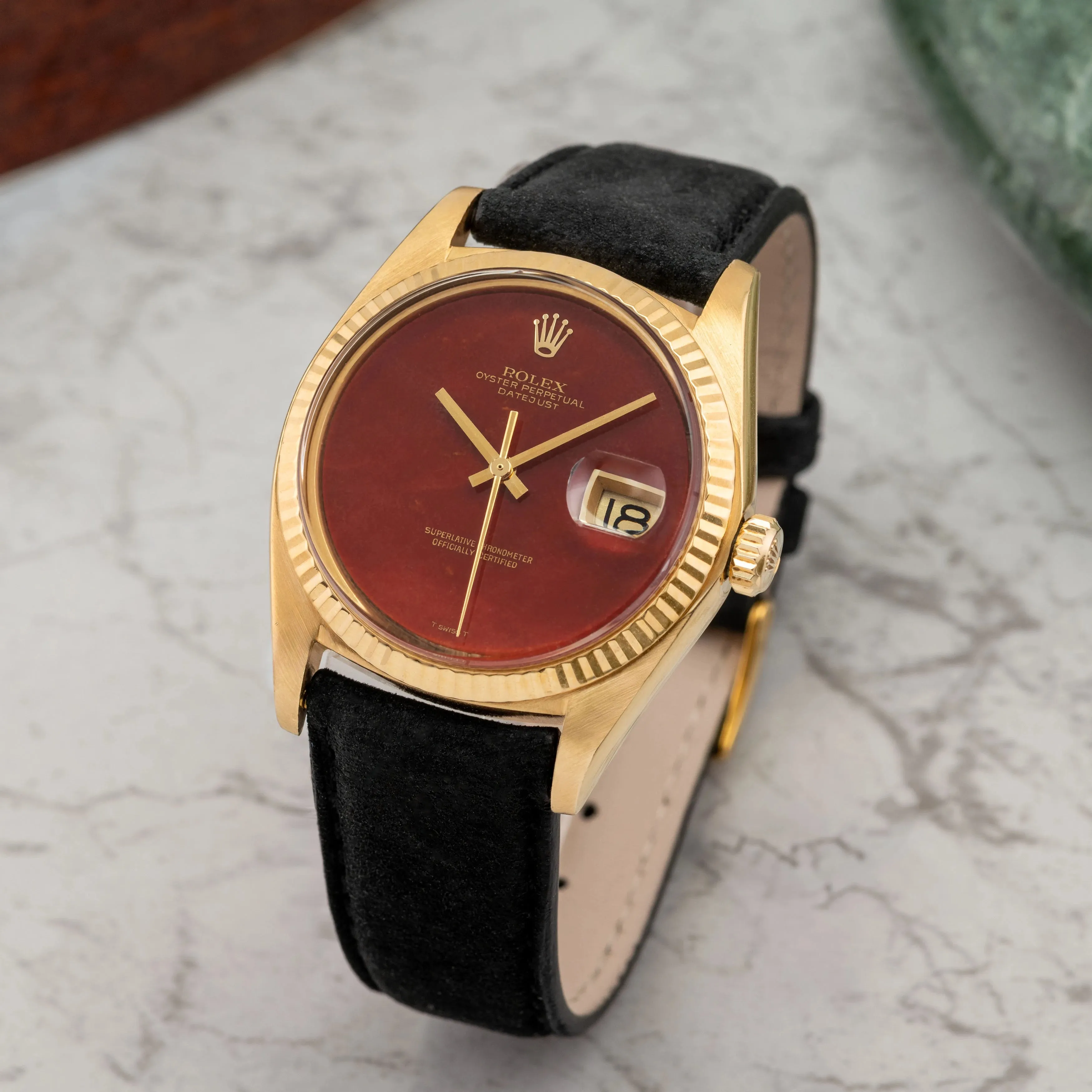 1976 Rolex Datejust 18K Red Jasper Ref. 1601
