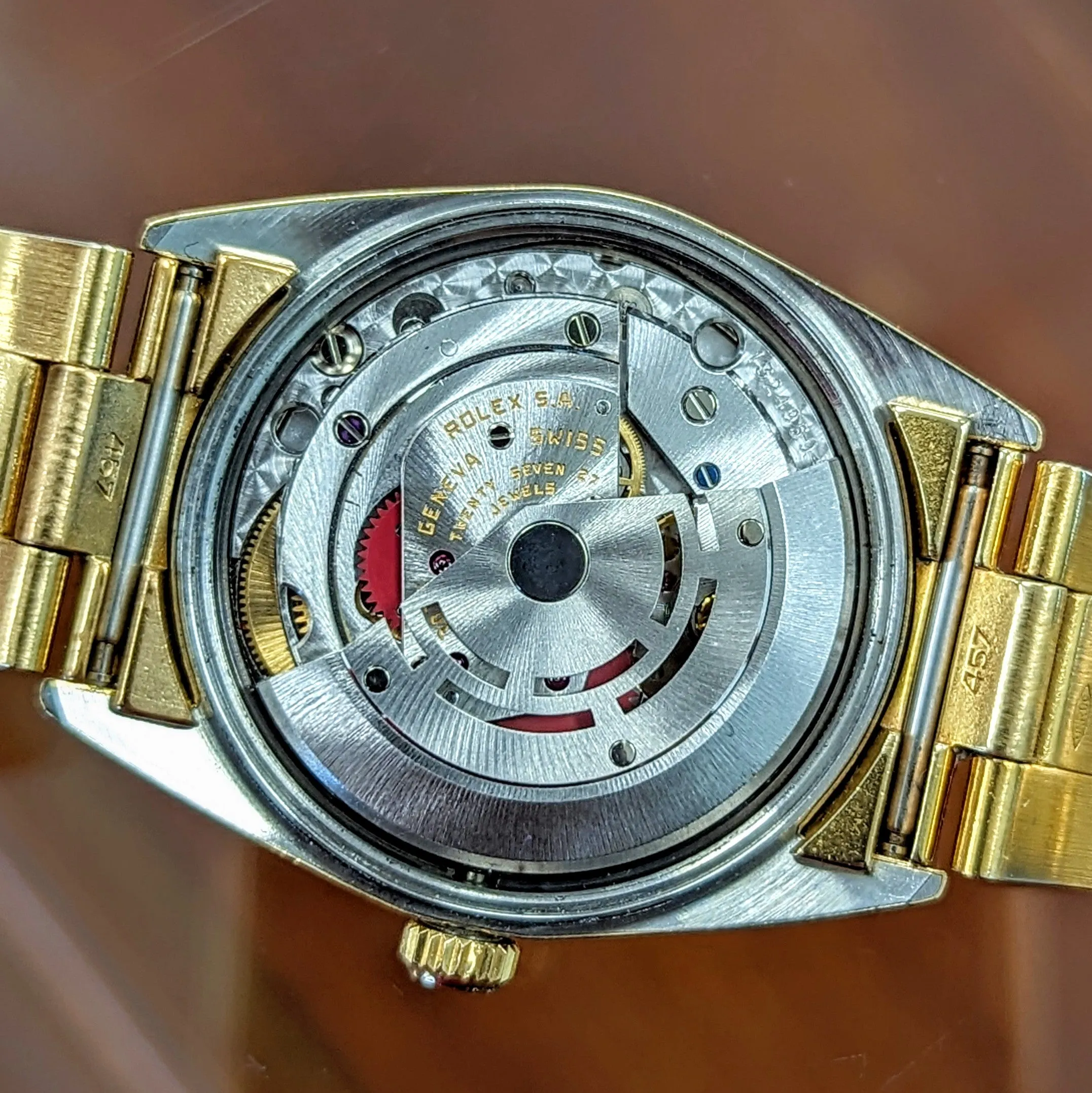 1985 ROLEX Oyster Perpetual Date 34mm Wristwatch Ref. 15505 Cal. 3035 27 Jewels Roman Numerals Dial Vintage Watch