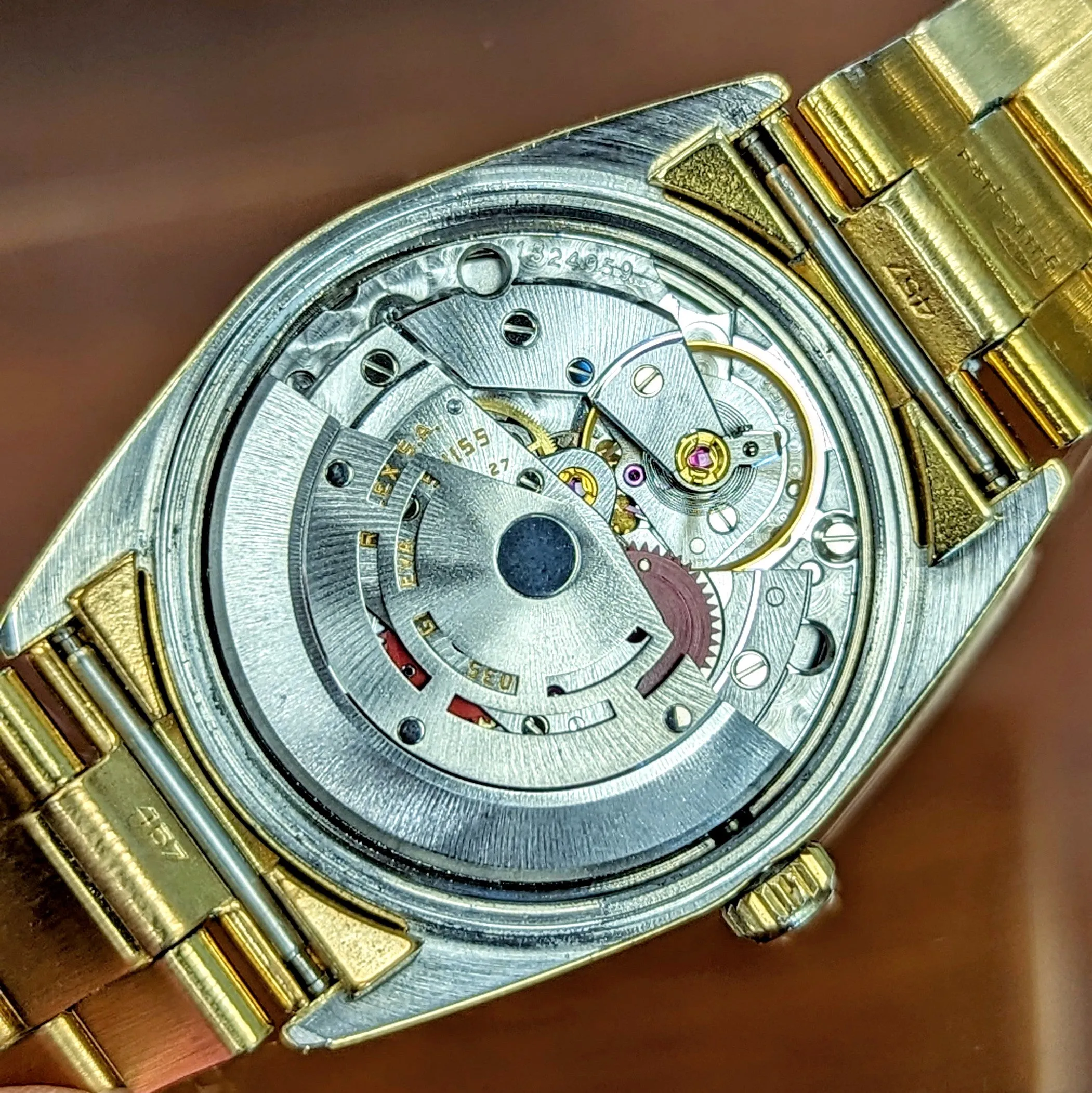 1985 ROLEX Oyster Perpetual Date 34mm Wristwatch Ref. 15505 Cal. 3035 27 Jewels Roman Numerals Dial Vintage Watch