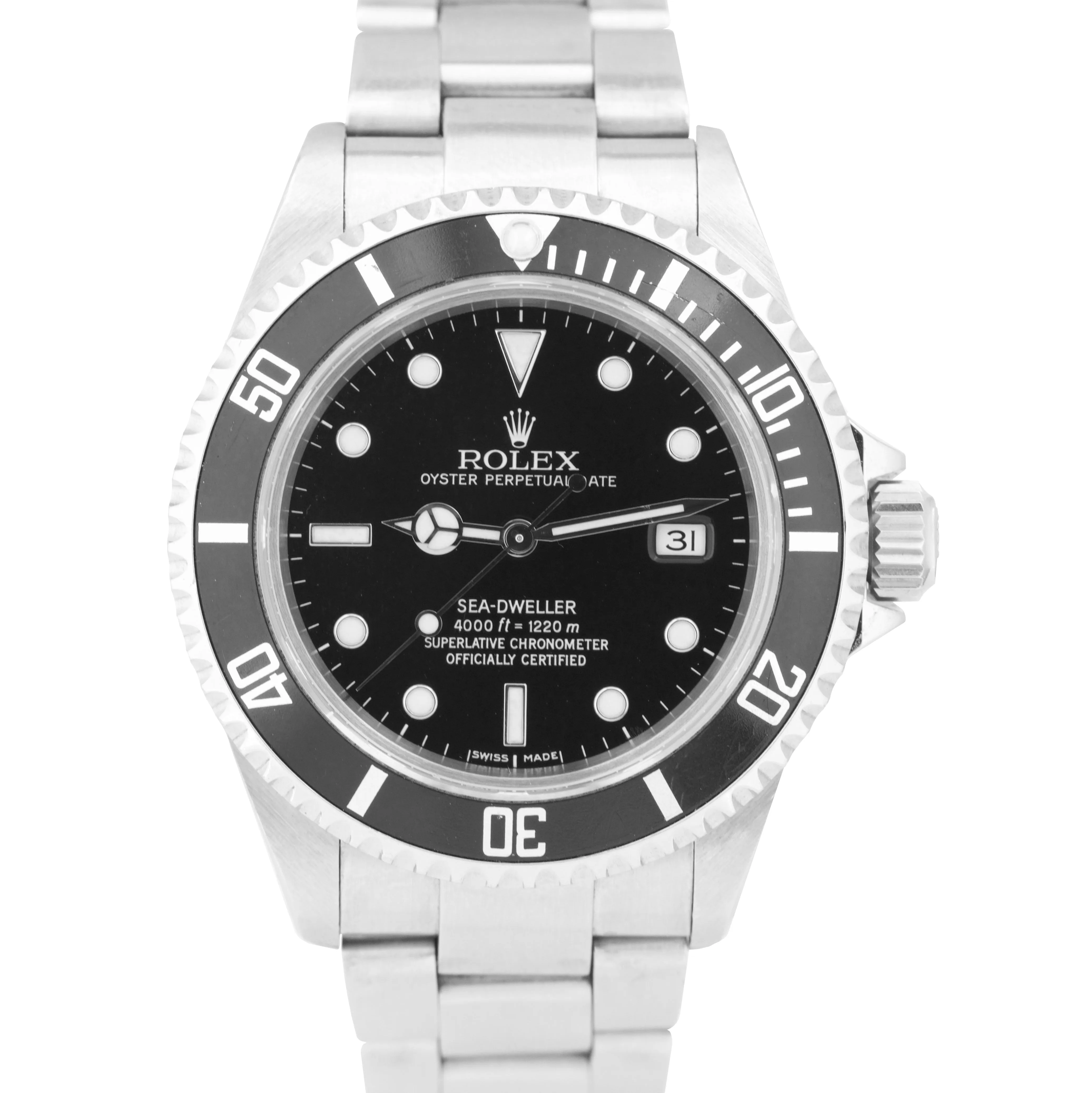 2003 UNPOLISHED Rolex Sea-Dweller Black 40mm Watch Stainless 16600 FULL SET B P