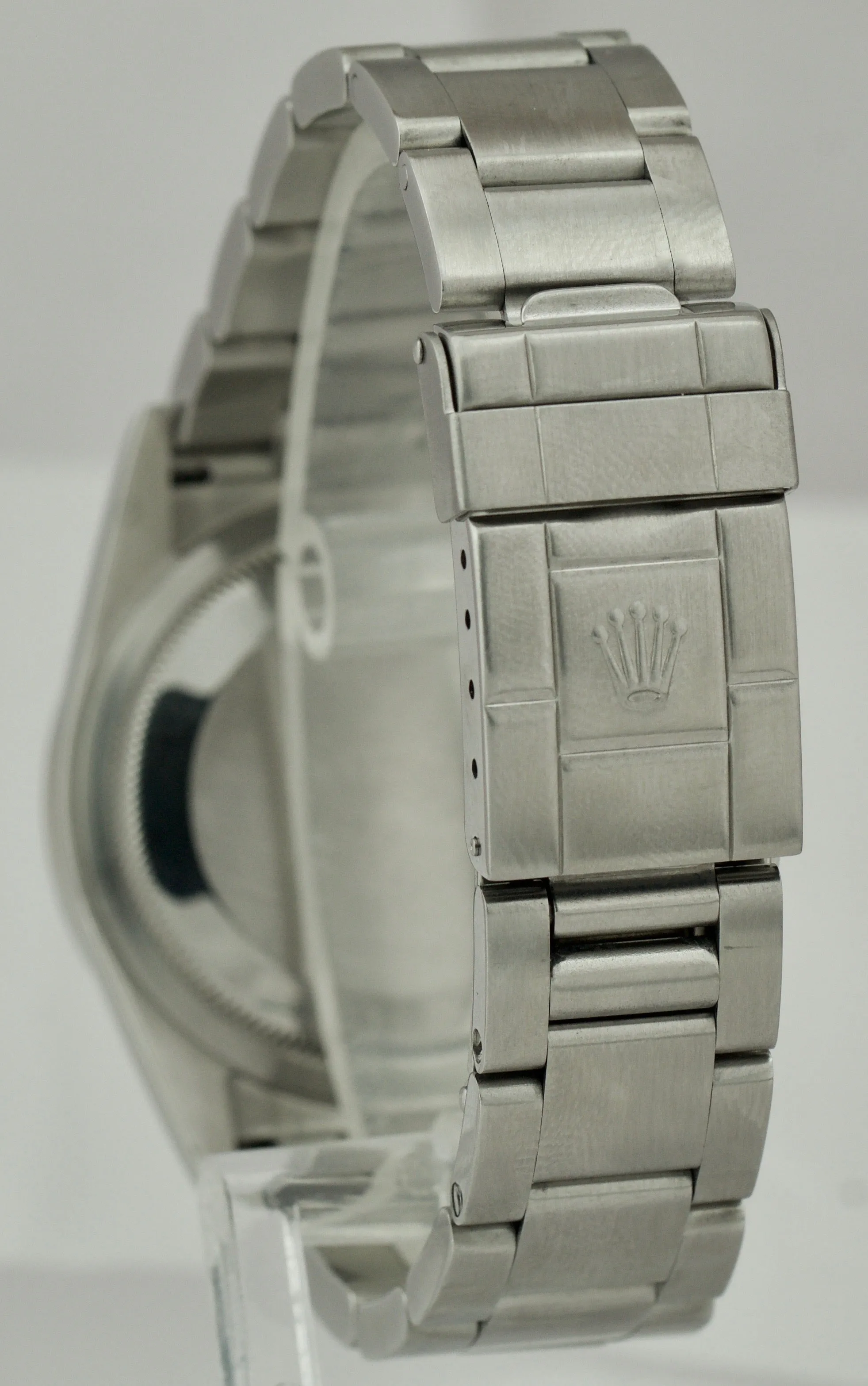 2008 Rolex Explorer I Black 36mm Stainless REHAUT Automatic Oyster Watch 114270
