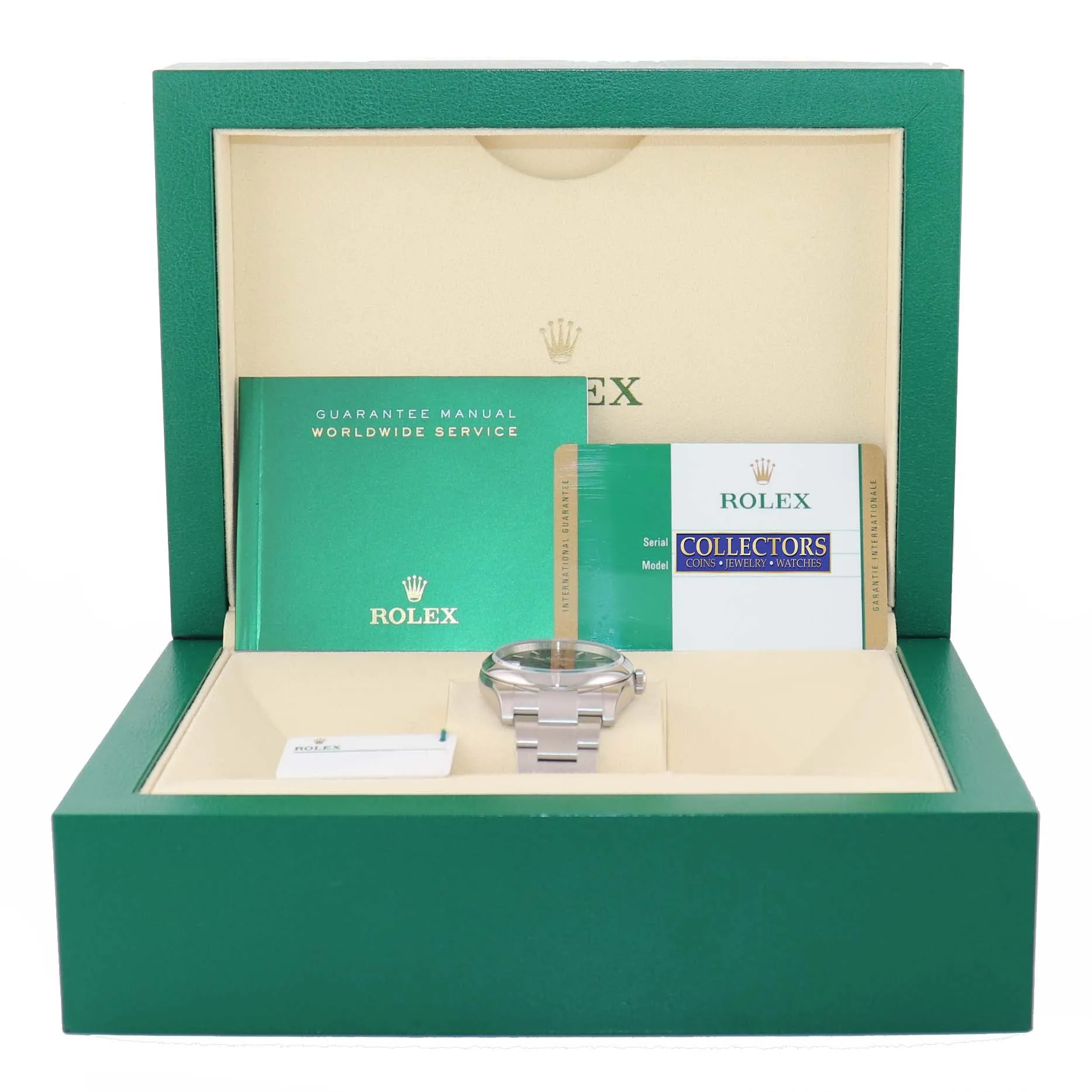 2018 STICKERS & PAPERS 116000 Rolex Oyster Perpetual Grape 36mm Watch Box