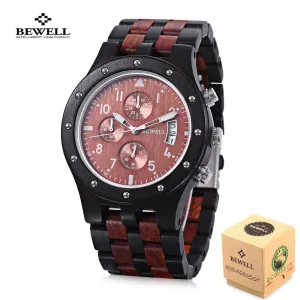 2019 BEWELL Wood Watch Men Wooden Vintage Mens Watches mens Watches Top Brand Luxury Quartz Watches Relogio Masculino