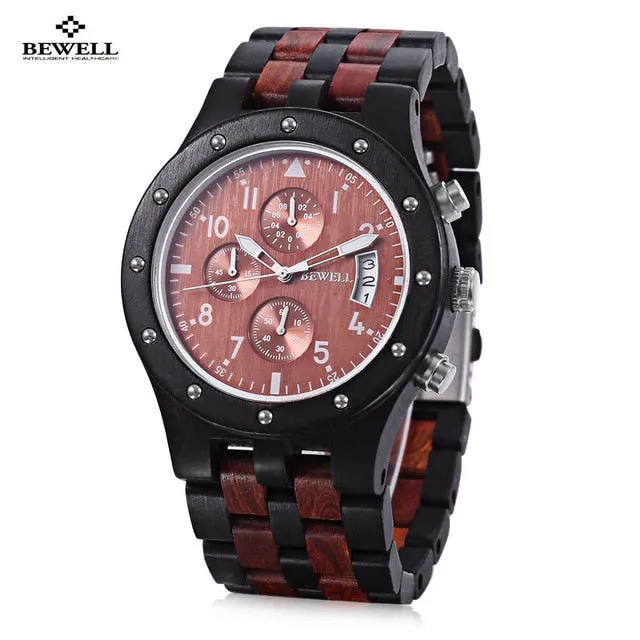 2019 BEWELL Wood Watch Men Wooden Vintage Mens Watches mens Watches Top Brand Luxury Quartz Watches Relogio Masculino