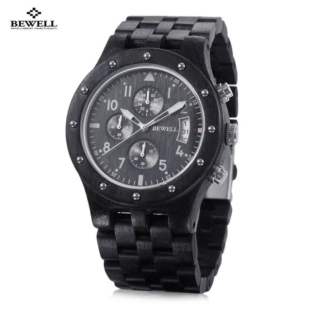 2019 BEWELL Wood Watch Men Wooden Vintage Mens Watches mens Watches Top Brand Luxury Quartz Watches Relogio Masculino