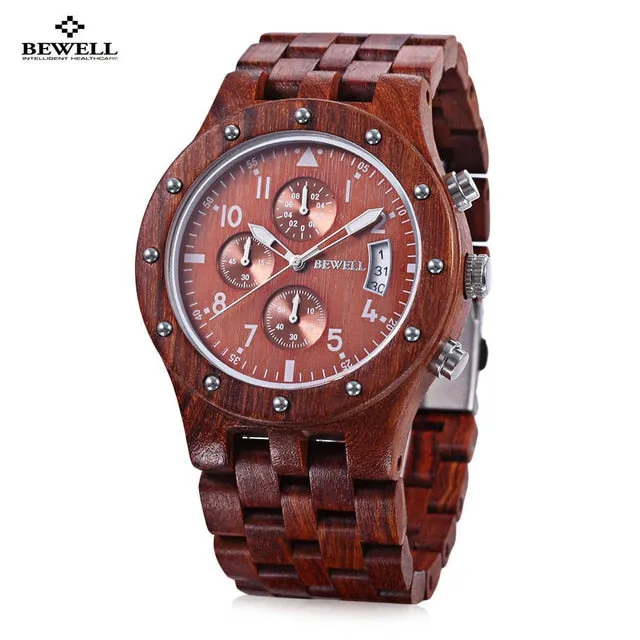 2019 BEWELL Wood Watch Men Wooden Vintage Mens Watches mens Watches Top Brand Luxury Quartz Watches Relogio Masculino