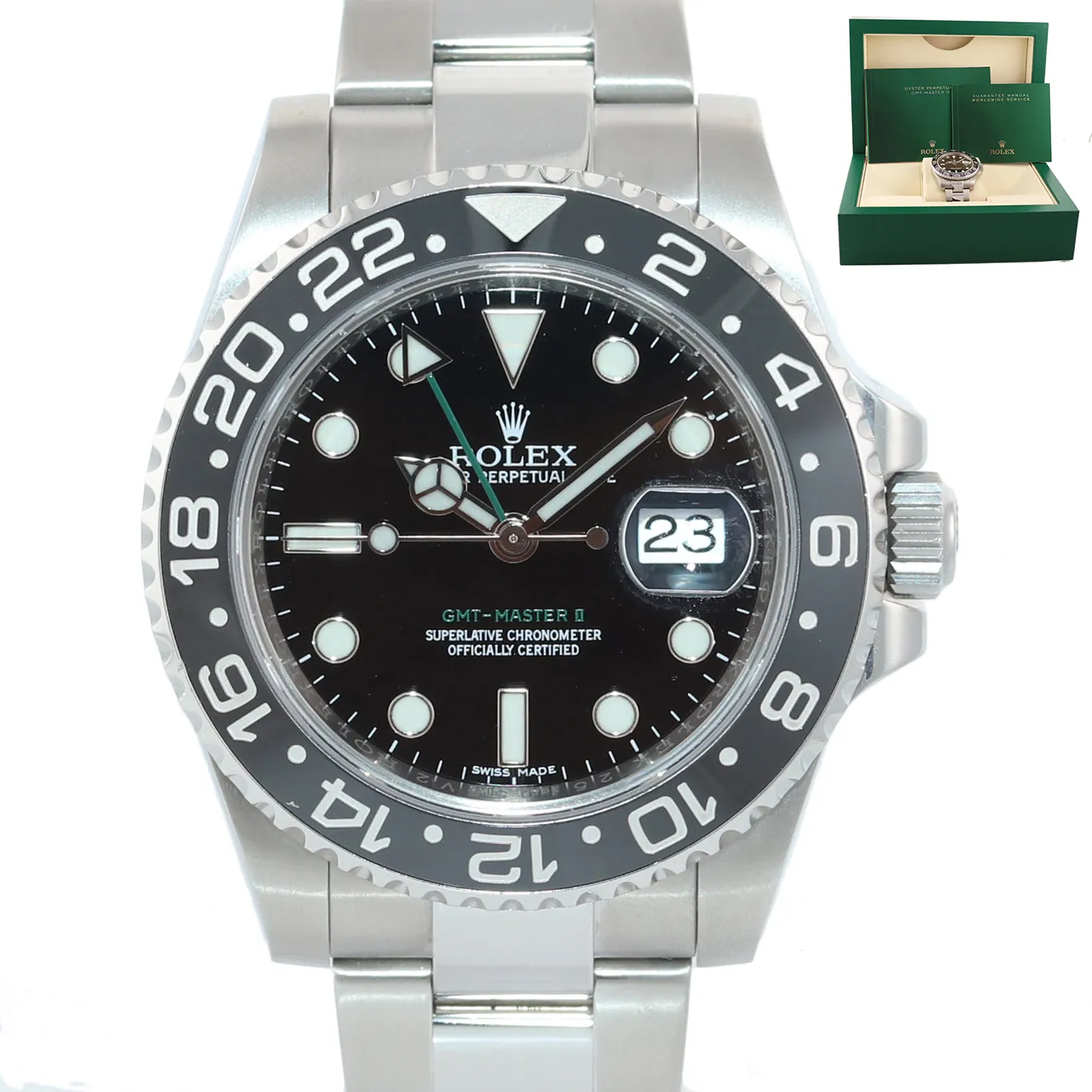 2019 MINT Rolex GMT Master II 116710 Steel Ceramic Black Dial 40mm Watch Box