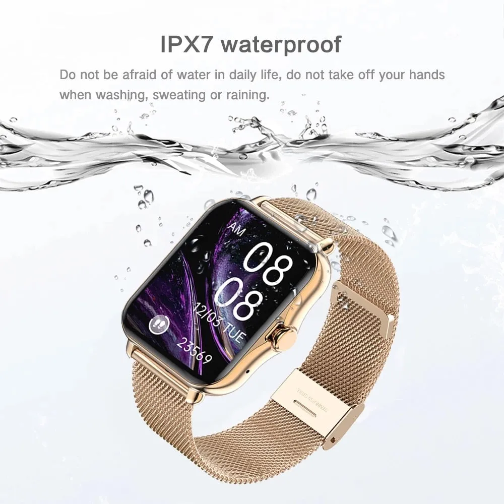 2021 Bluetooth-compatibleAnswer Call Smart Watch Women Men Full Touch Dial Call Fitness Tracker IP67 Waterproof Smartwatch women