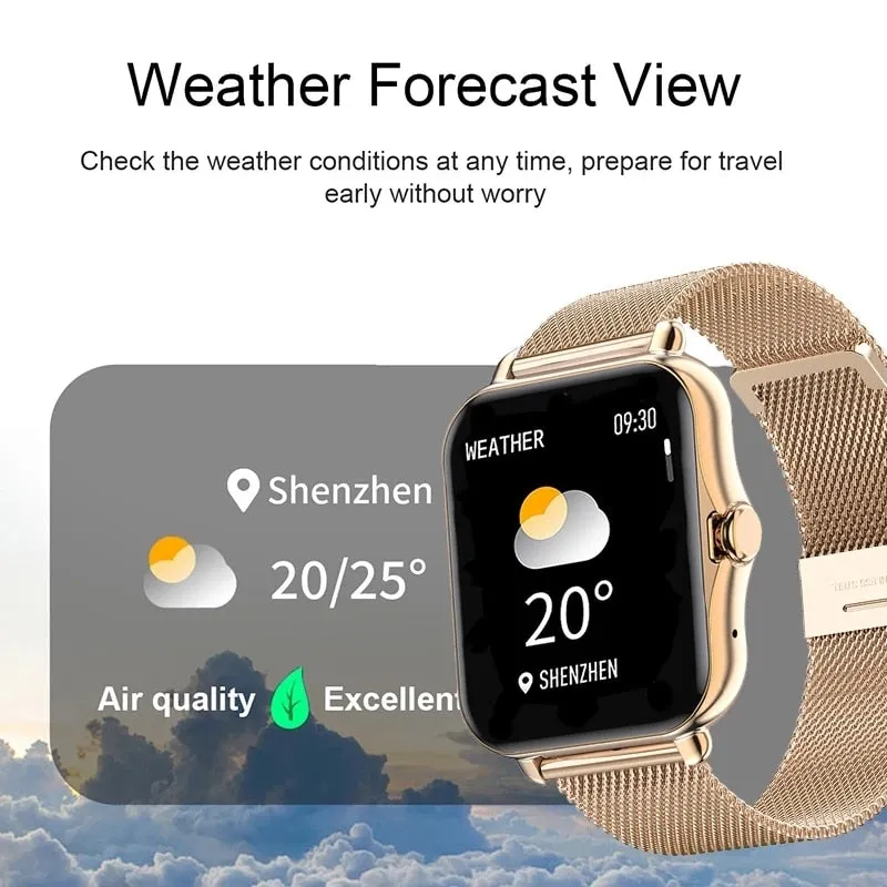 2021 Bluetooth-compatibleAnswer Call Smart Watch Women Men Full Touch Dial Call Fitness Tracker IP67 Waterproof Smartwatch women