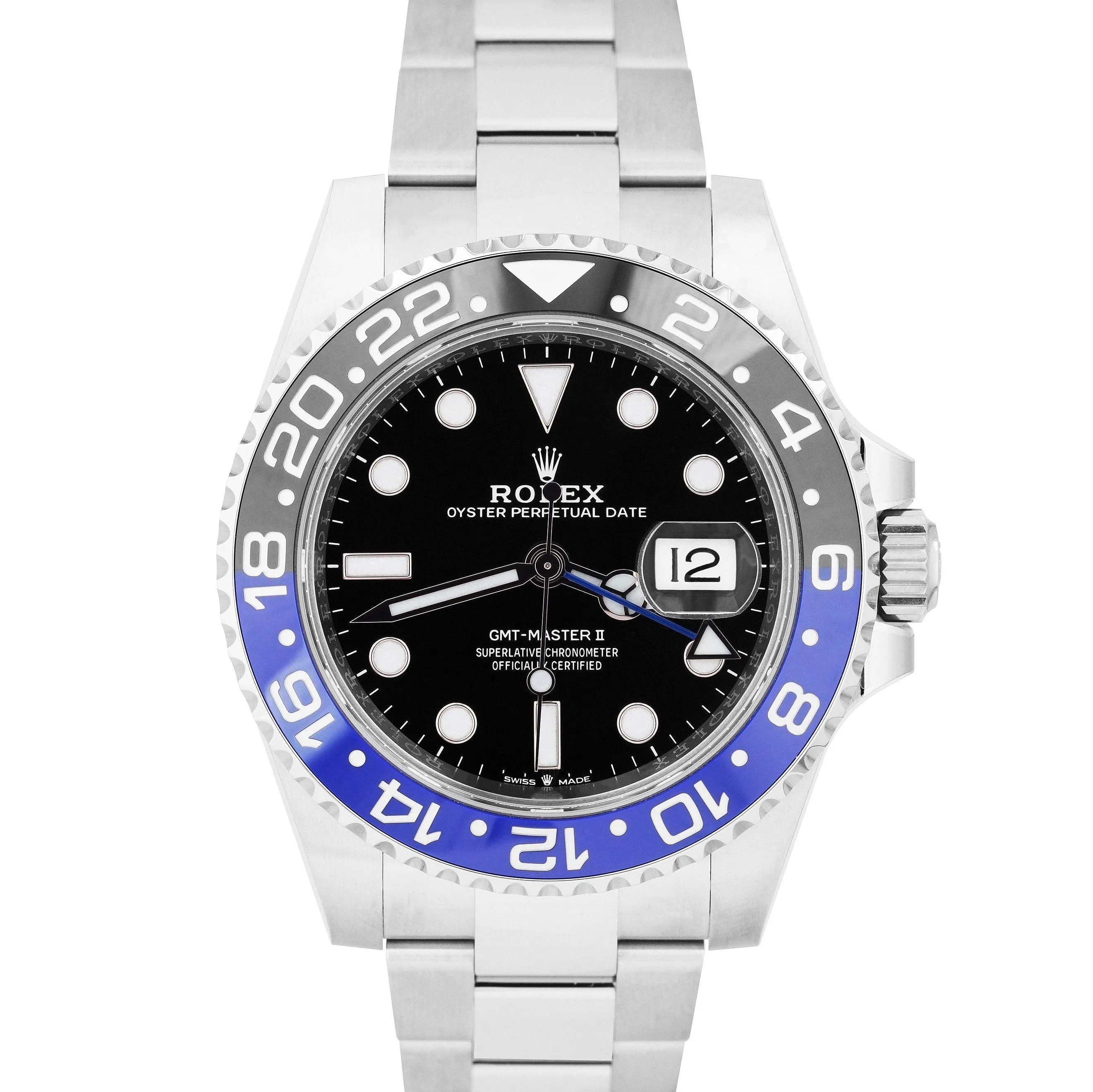 2021 Rolex GMT-Master II Ceramic BATMAN OYSTER BRACELET Watch 126710 BLNR B P