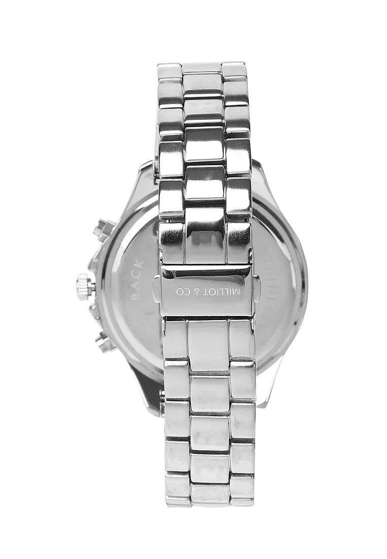 Alex Silver Metal Watch (Navy)