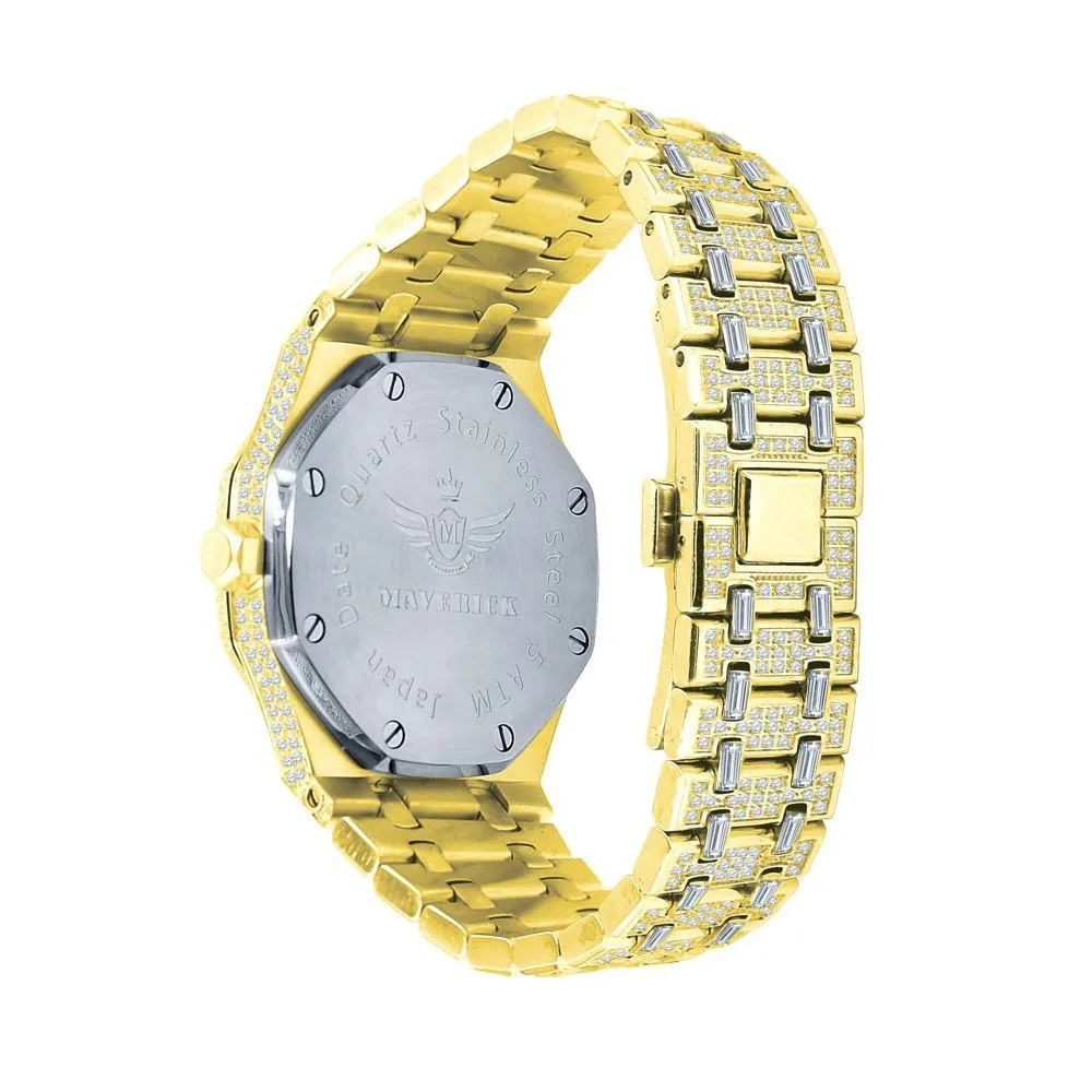 Amazing CZ Full Bustdown Iced Out Watch