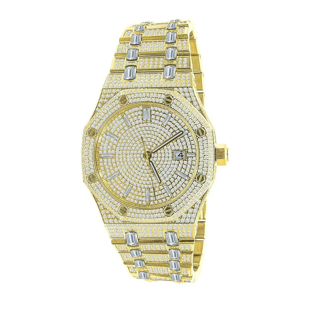 Amazing CZ Full Bustdown Iced Out Watch