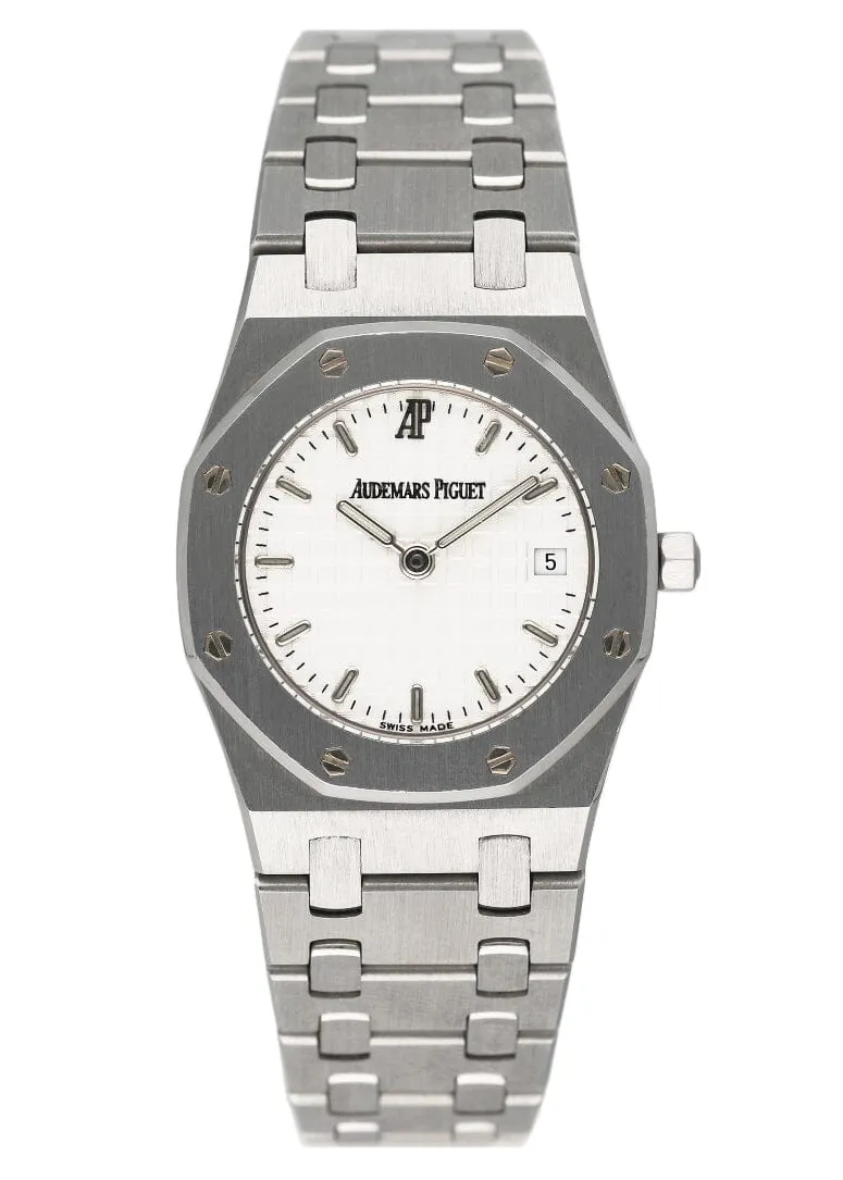 Audemars Piguet Royal Oak 67467ST White Dial Ladies Watch With Papers
