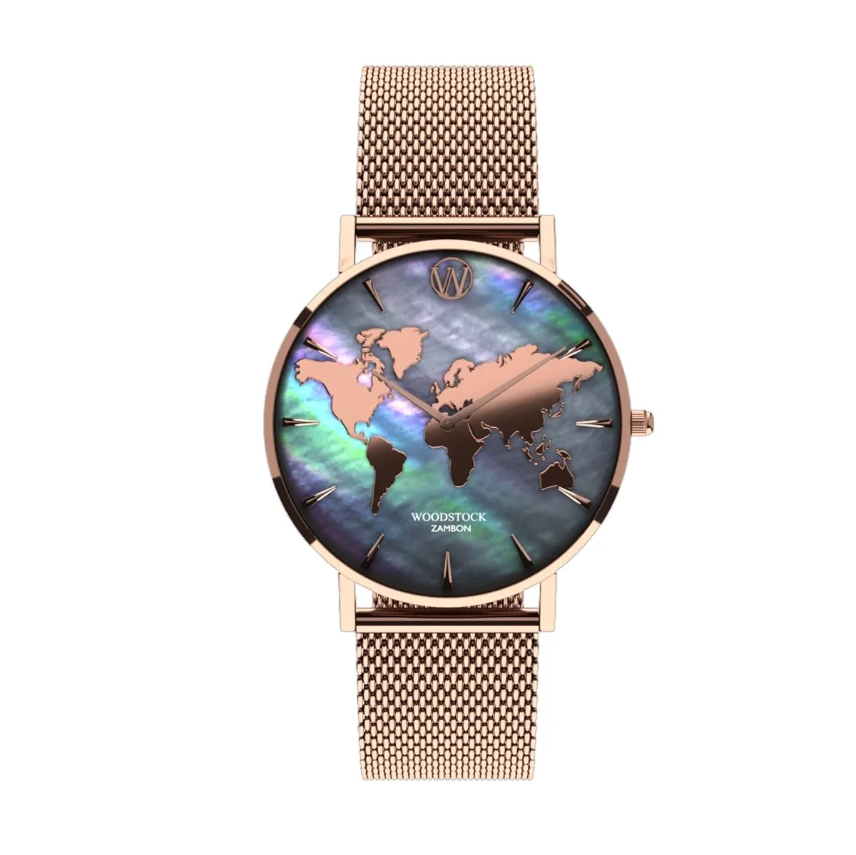 Black Pearl World Map ® Waterproof Watch
