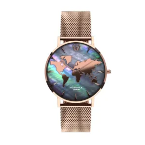 Black Pearl World Map ® Waterproof Watch