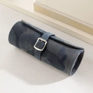 Blue Camo 3 Watch Leather Tube
