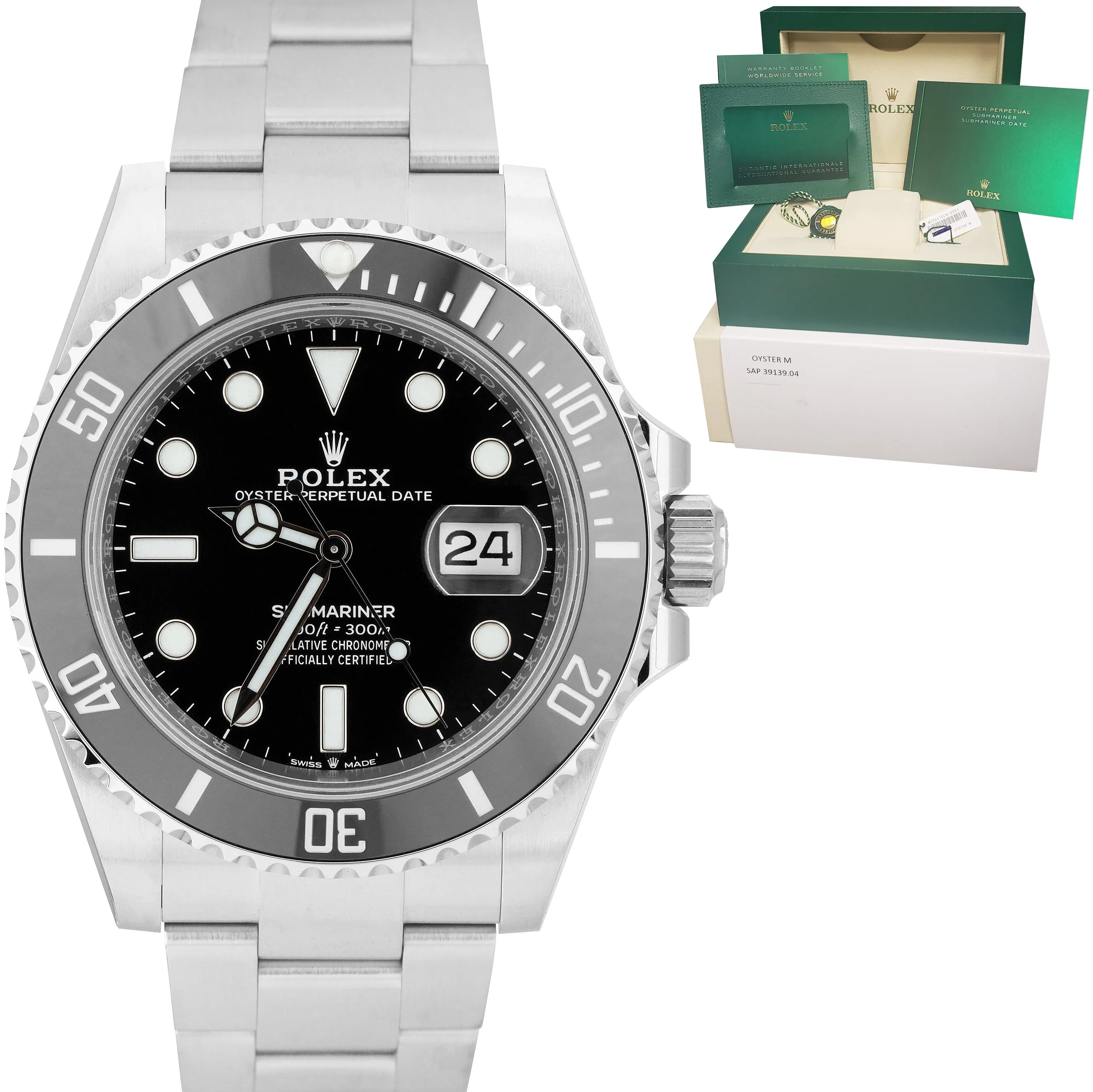 BRAND NEW APR. 2021 Rolex Submariner 41 Date Steel Black Ceramic Watch 126610 LN
