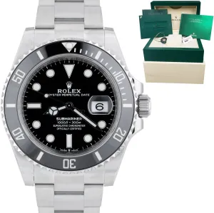 BRAND NEW DEC 2020 Rolex Submariner 41 Date Steel Black Ceramic Watch 126610 LN