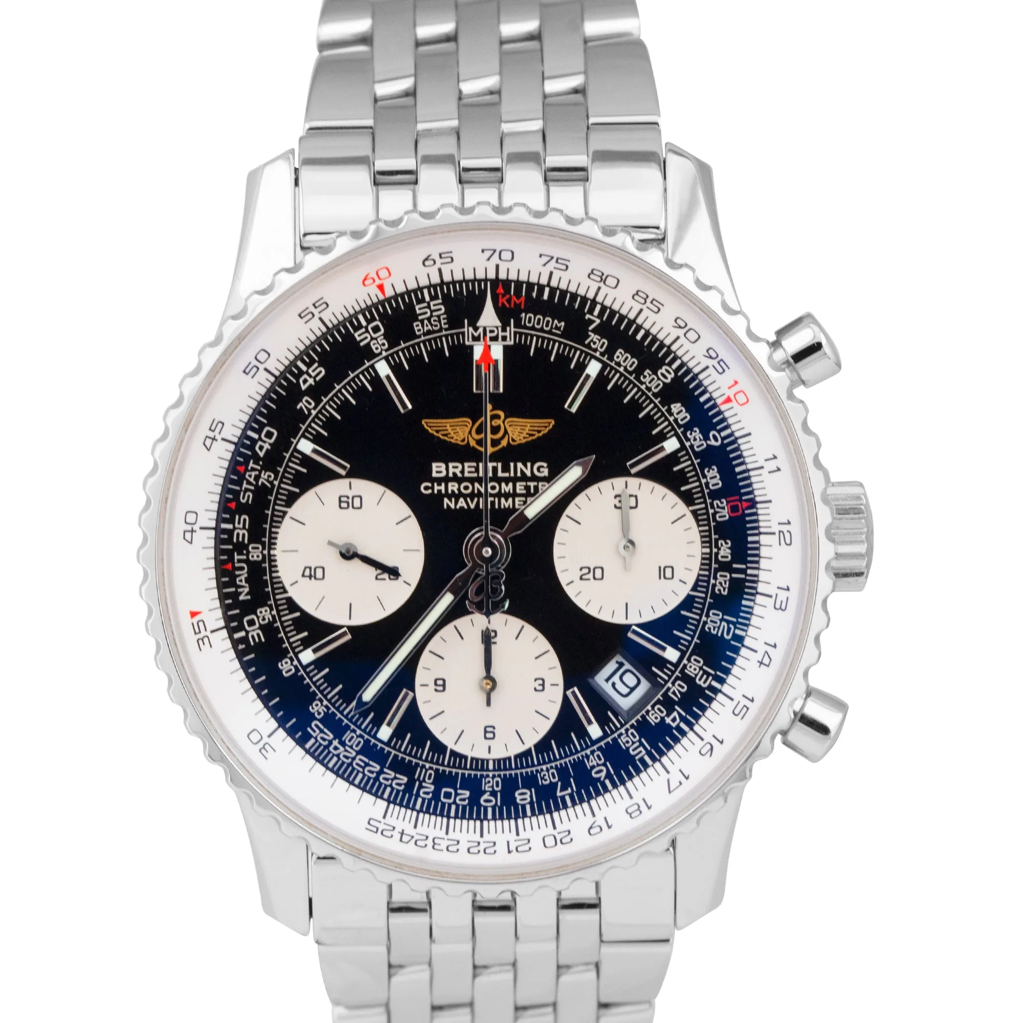 Breitling Navitimer Chronograph 42mm Black Automatic Stainless Steel A23322 B P