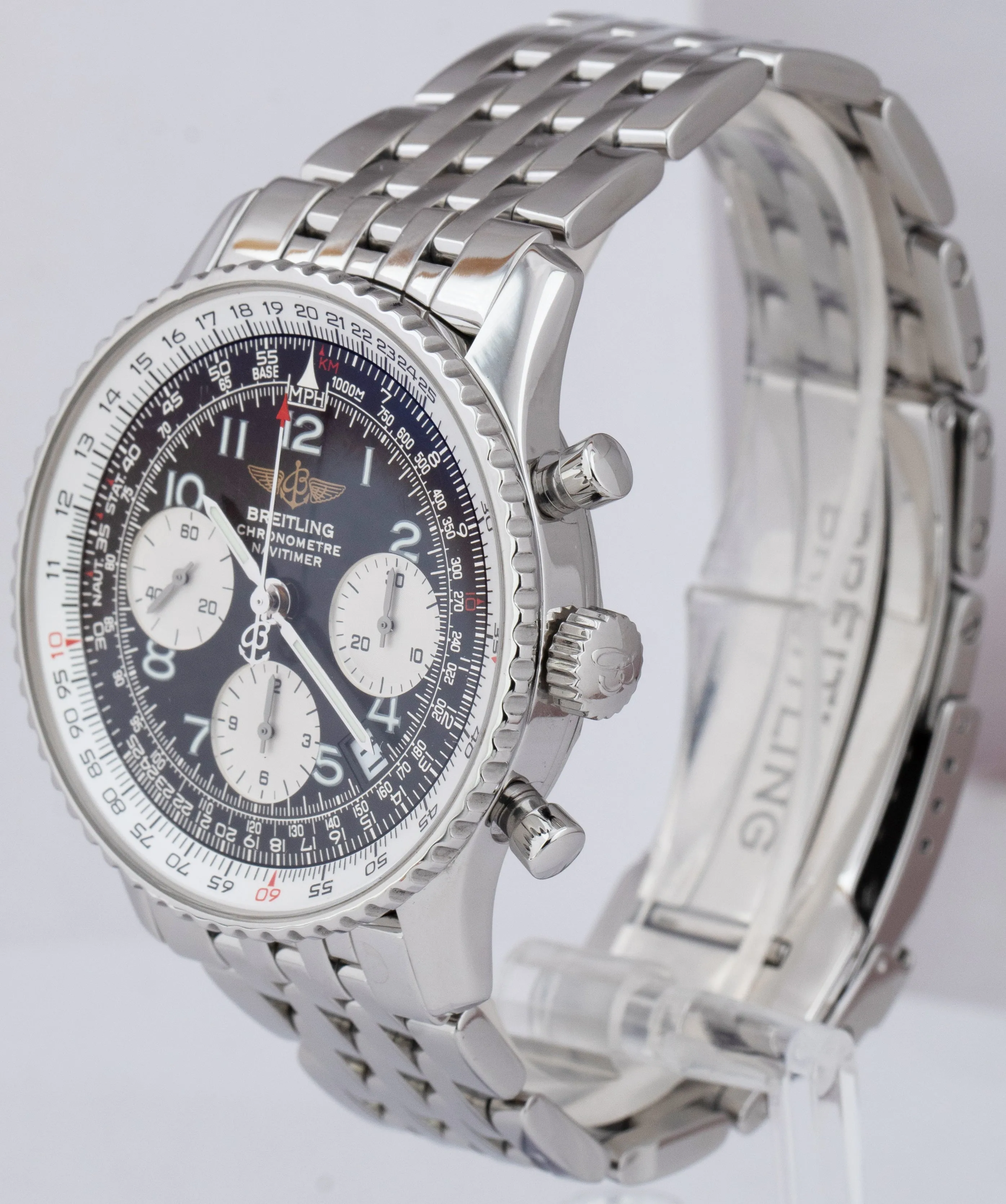 Breitling Navitimer Chronograph 42mm Black Automatic Stainless Steel A23322