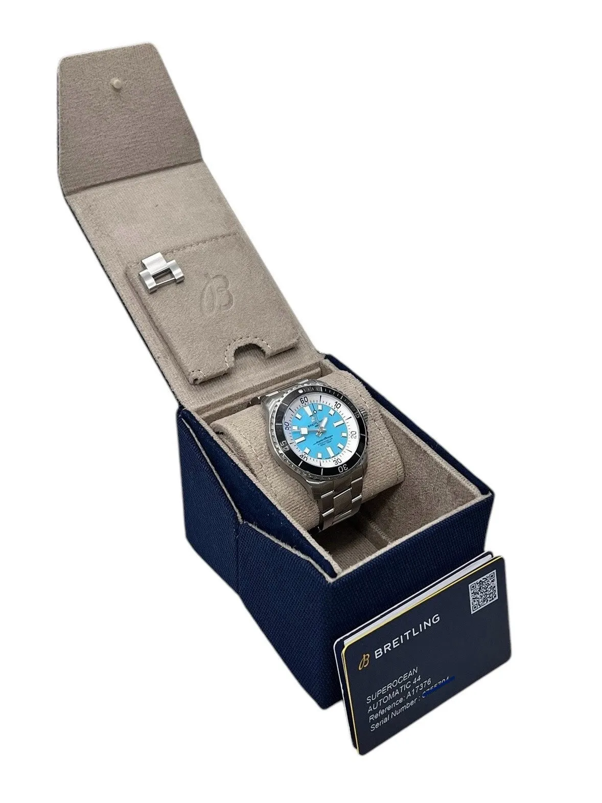 Breitling Superocean 44 Steel Turquoise Dial 44mm Automatic Men’s Watch A17376