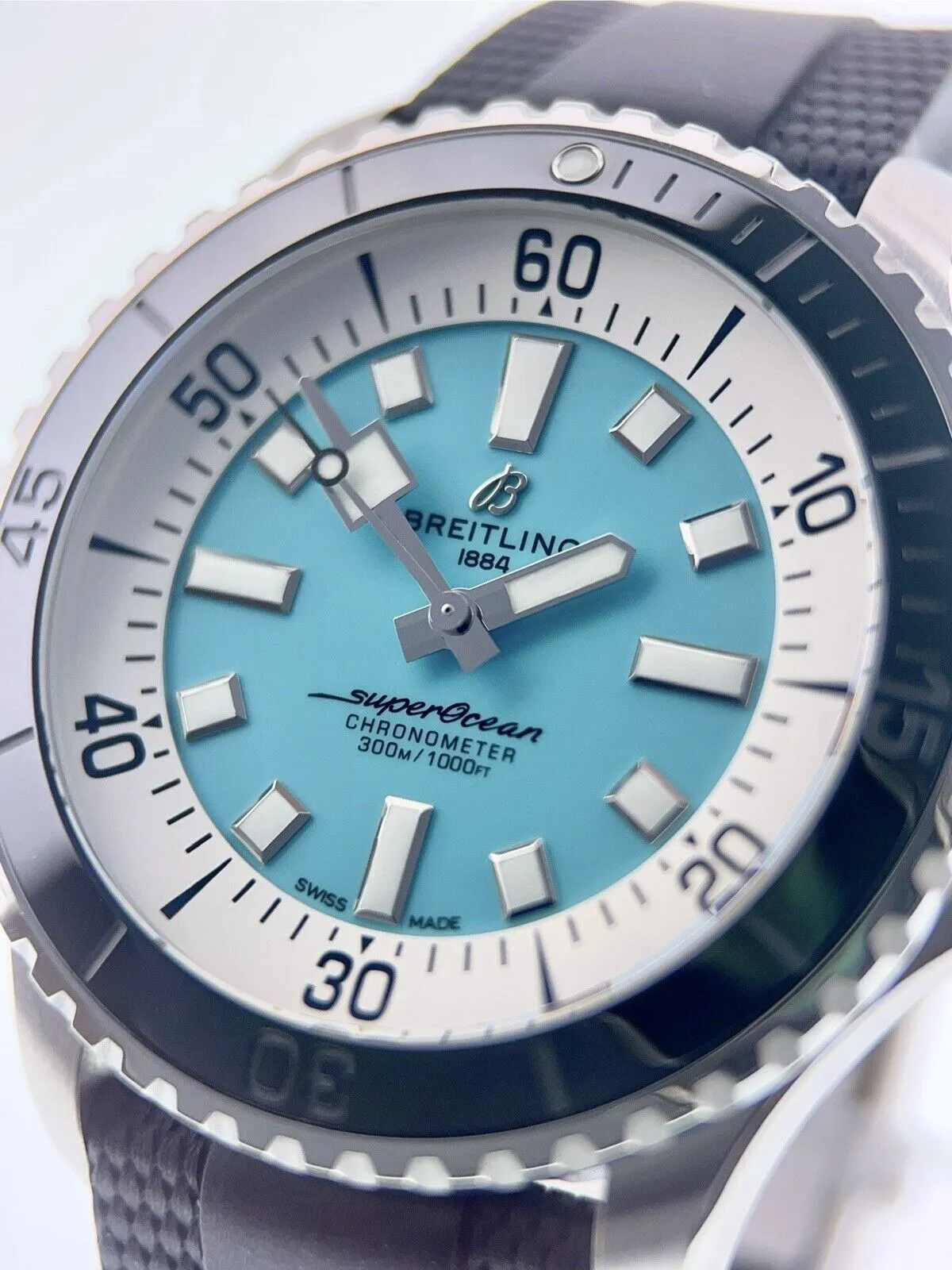 Breitling Superocean 44 Steel Turquoise Dial 44mm Automatic Men’s Watch A17376