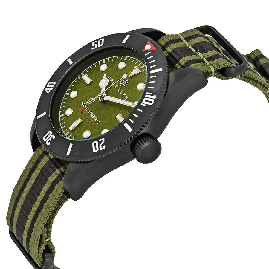Brooklyn Watch Co. Black Eyed Pea Green Dial Men's Watch 306-H-08-BB-NSGRN