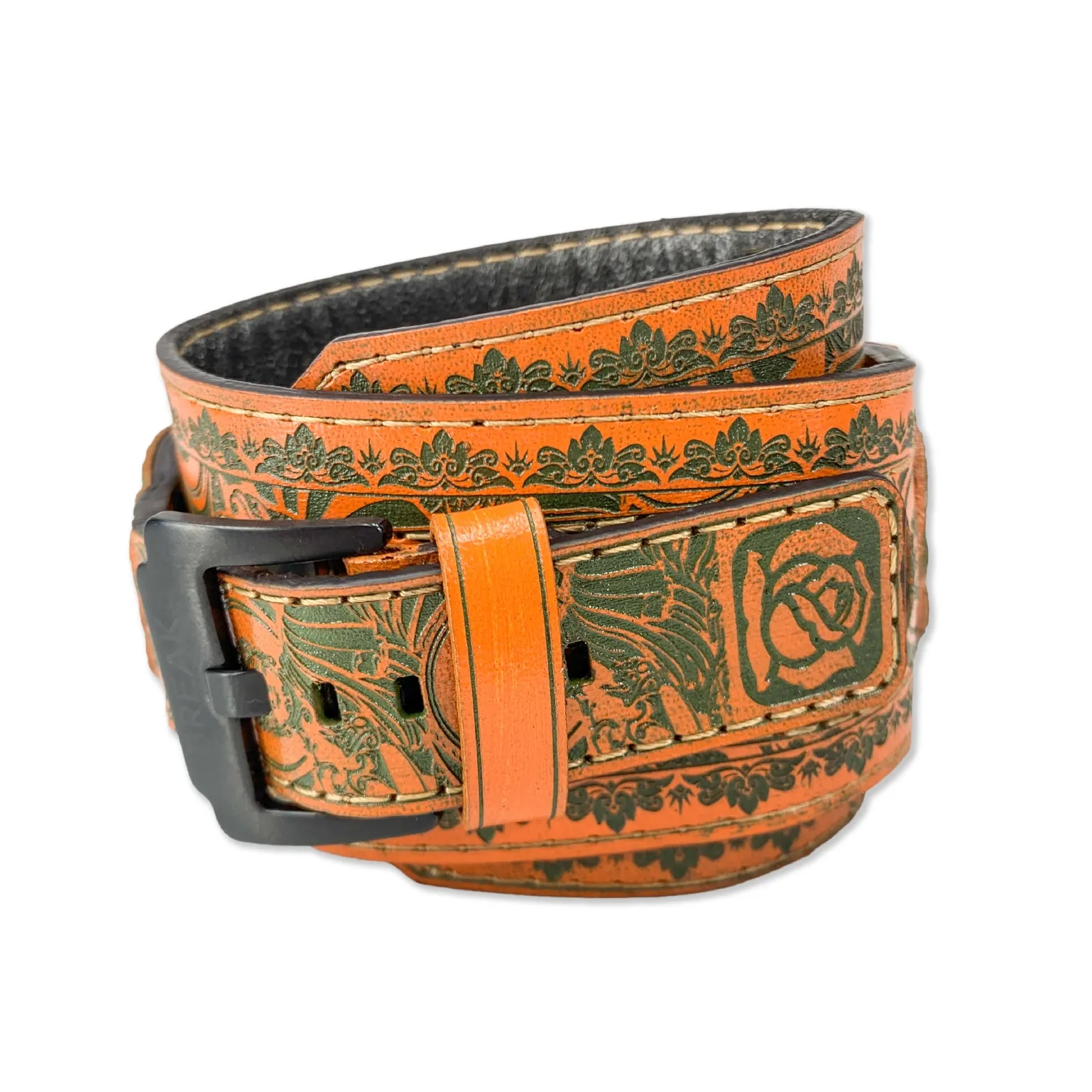 BUDDHA BLOOM XIII-MENS HAND MADE-FULL GRAIN LEATHER-WATCH