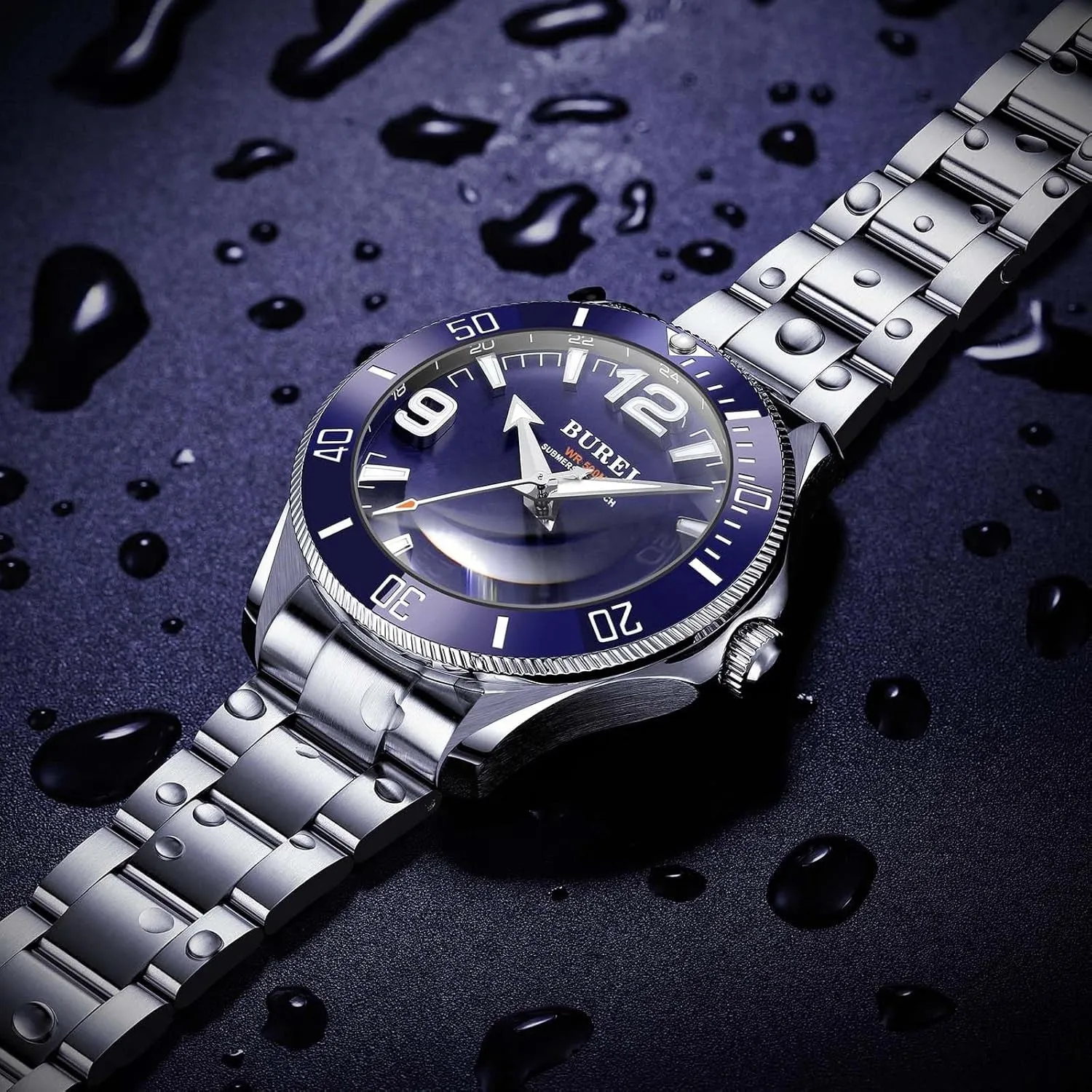 BUREI Diving Automatic Watch for Men,500M Waterproof Luxury Watches for Men,Gift for Men.