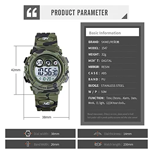 CakCity Kids Digital Sport Watches for Boys
