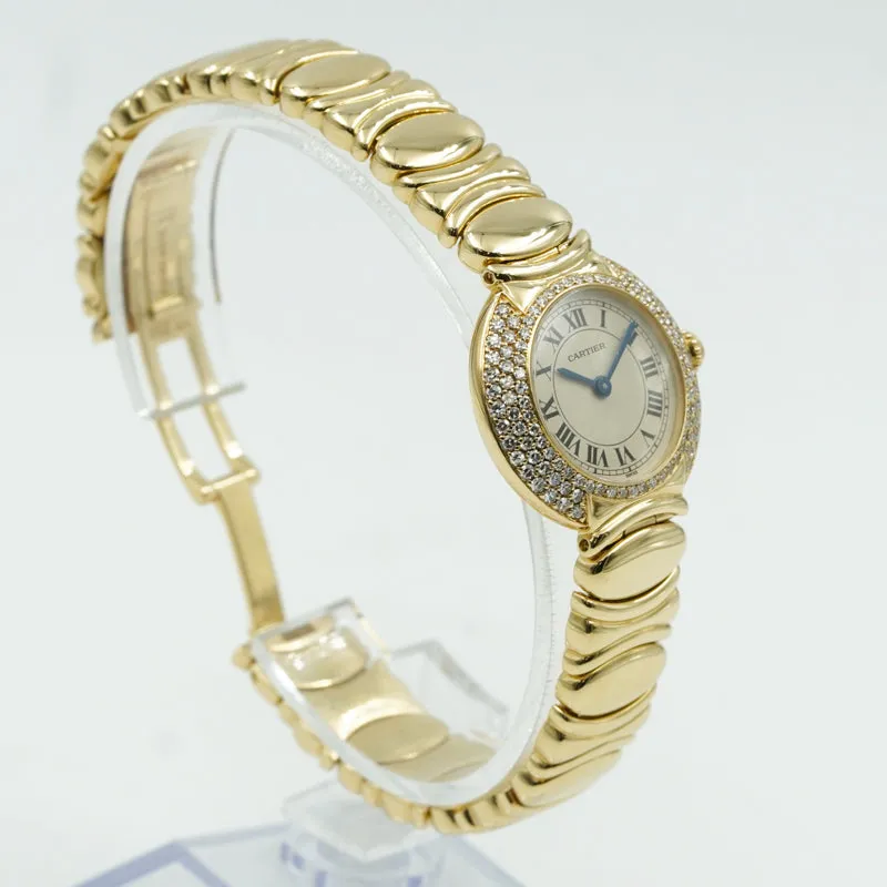 Cartier Colisee 0274 Diamond Bezel 18K Yellow Gold 26mm Ladies Watch