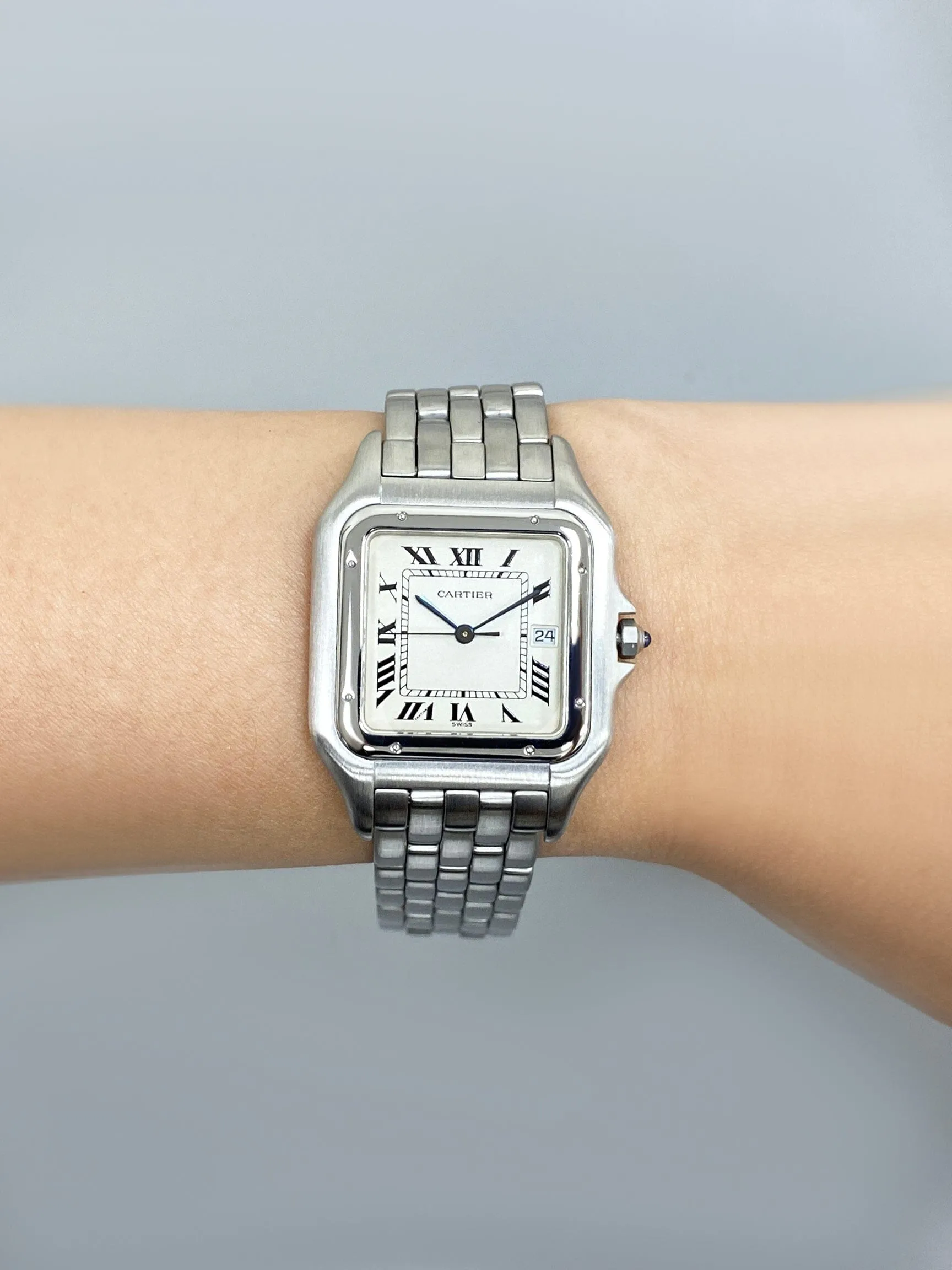 Cartier Panthere Jumbo 1300 Stainless Steel Mens Watch