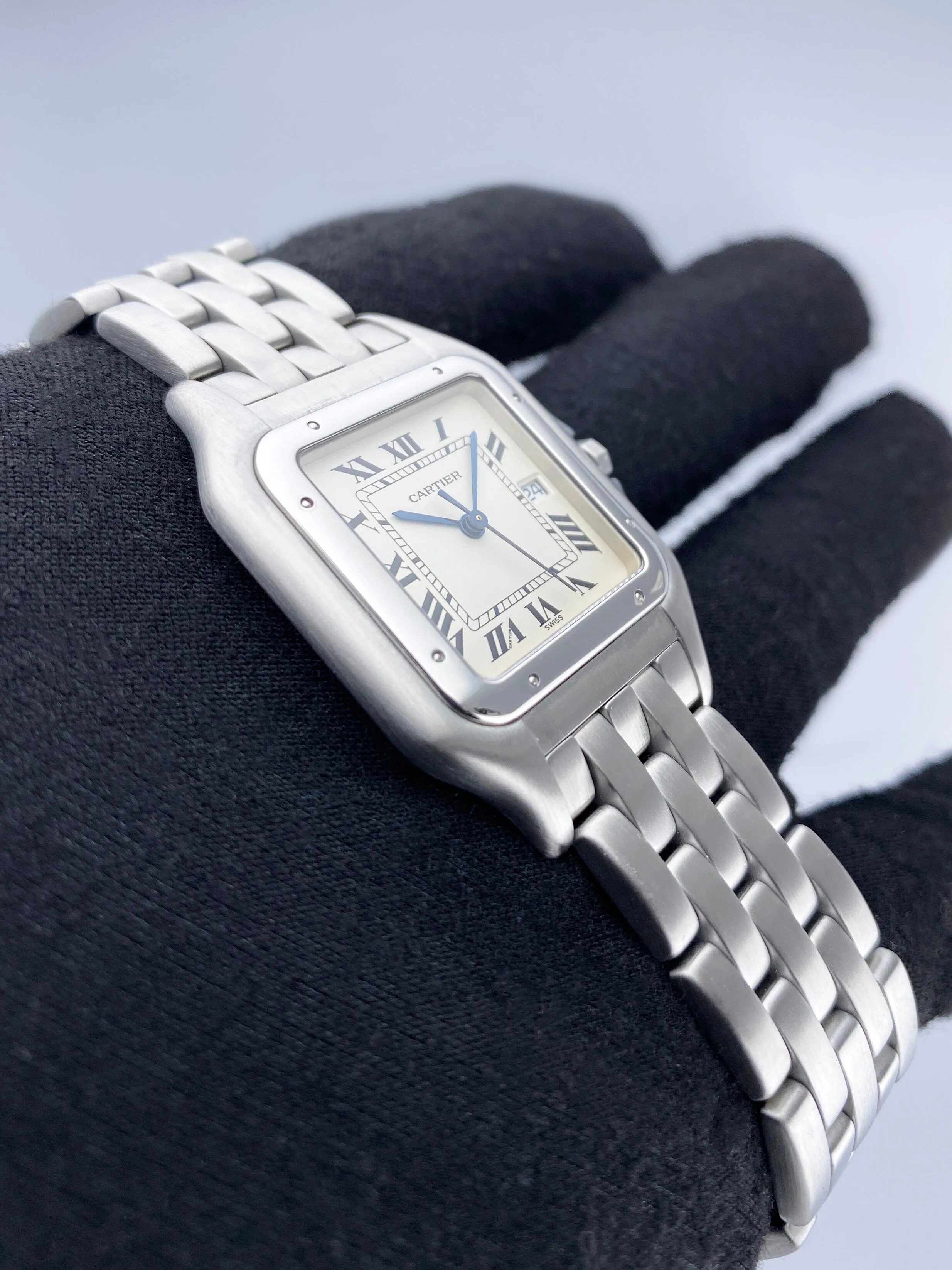 Cartier Panthere Jumbo 1300 Stainless Steel Mens Watch