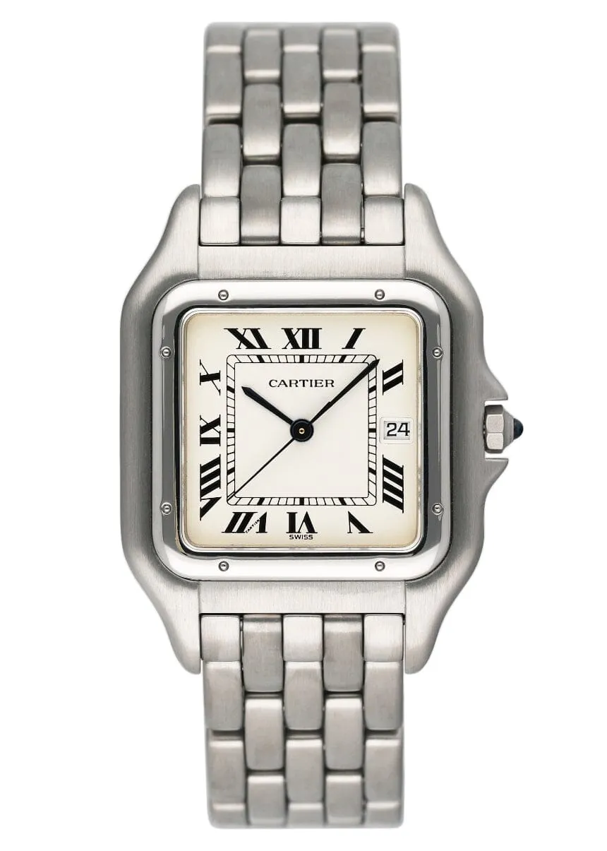 Cartier Panthere Jumbo 1300 Stainless Steel Mens Watch