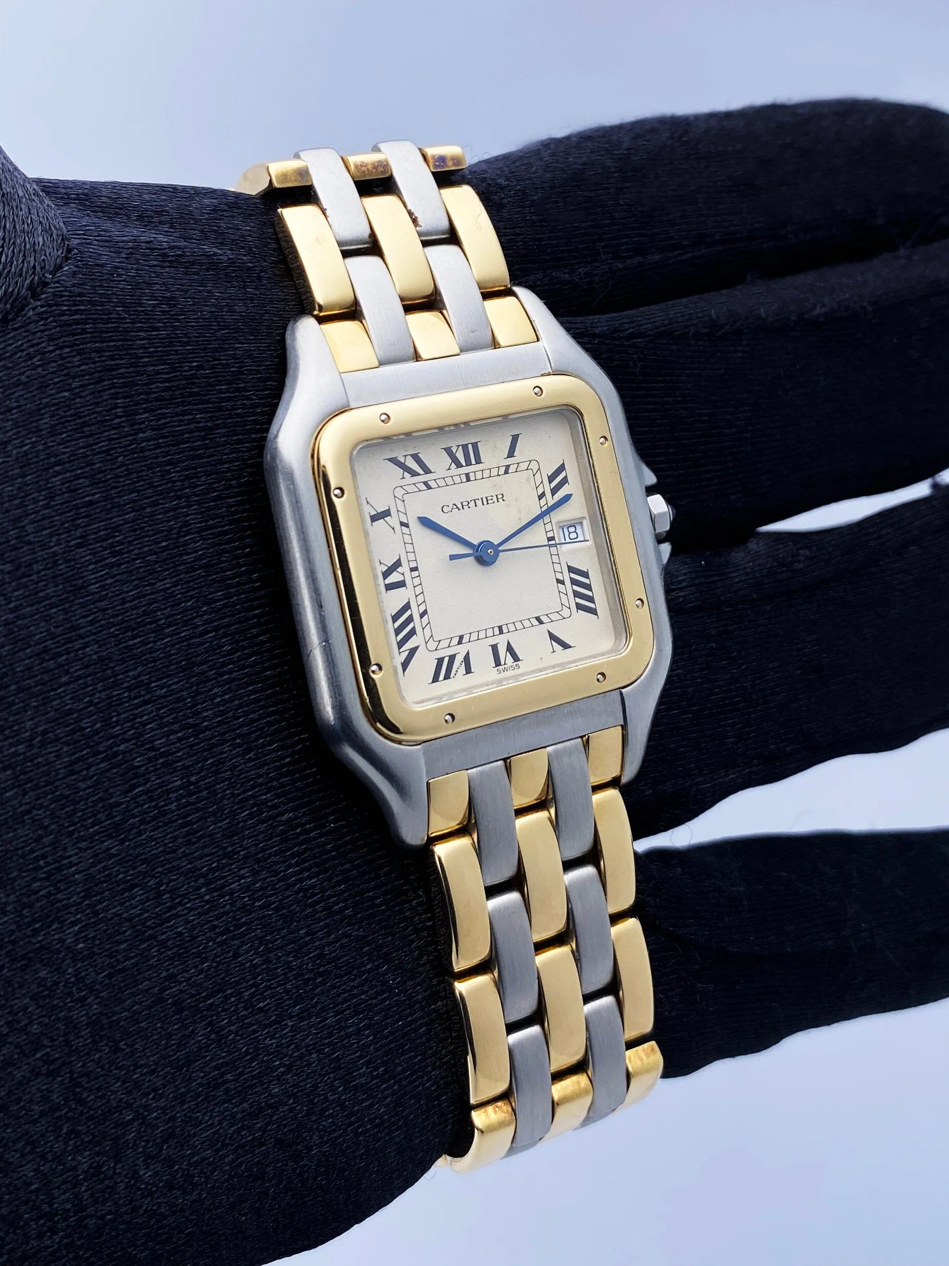 Cartier Panthere Jumbo 187957 Three Rows Mens Watch