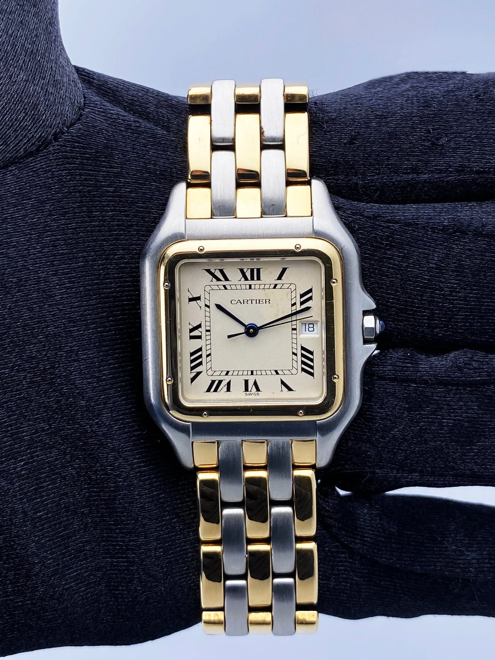Cartier Panthere Jumbo 187957 Three Rows Mens Watch