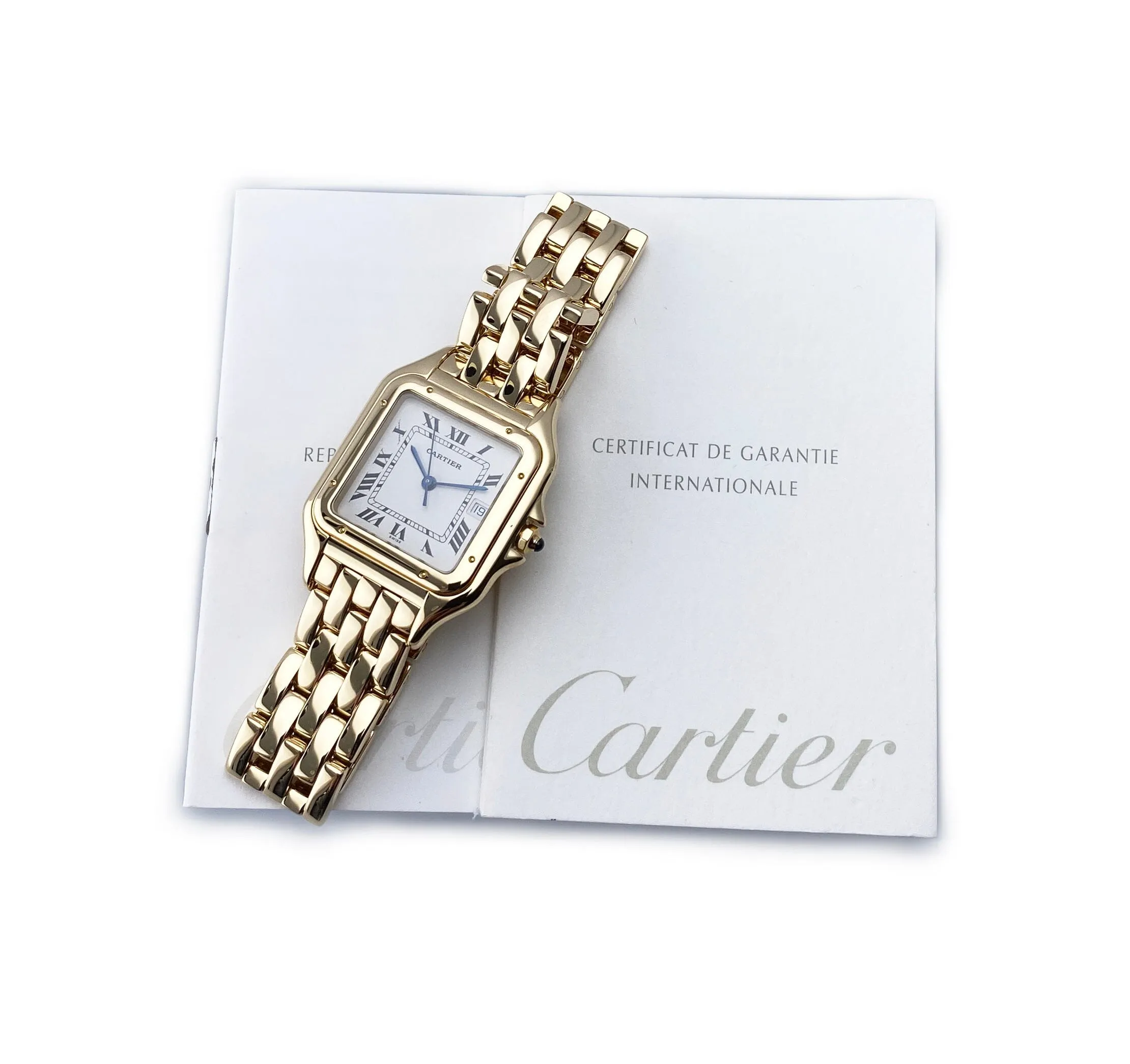 Cartier Panthere Large W25014B9 Mens Watch Box Papers