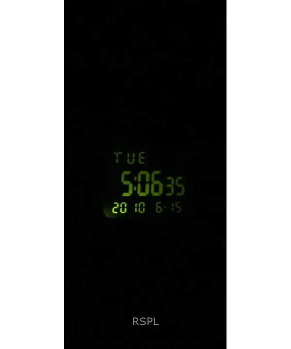 Casio Digital Black Dual Time Resin Strap Quartz W-800H-1BV 100M Men's Watch