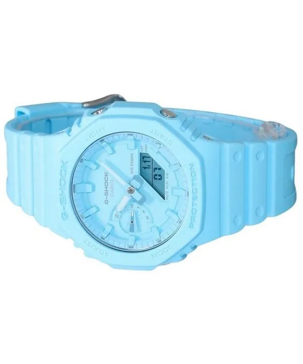 Casio G-Shock Analog Digital Bio Based Resin Strap Blue Dial Quartz GA-2100-2A2 200M Men's Watch