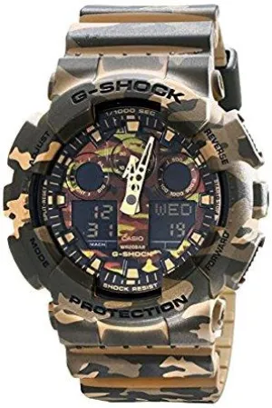 Casio G-Shock Camouflage Dial Resin Quartz  Watch GA100CM-5A