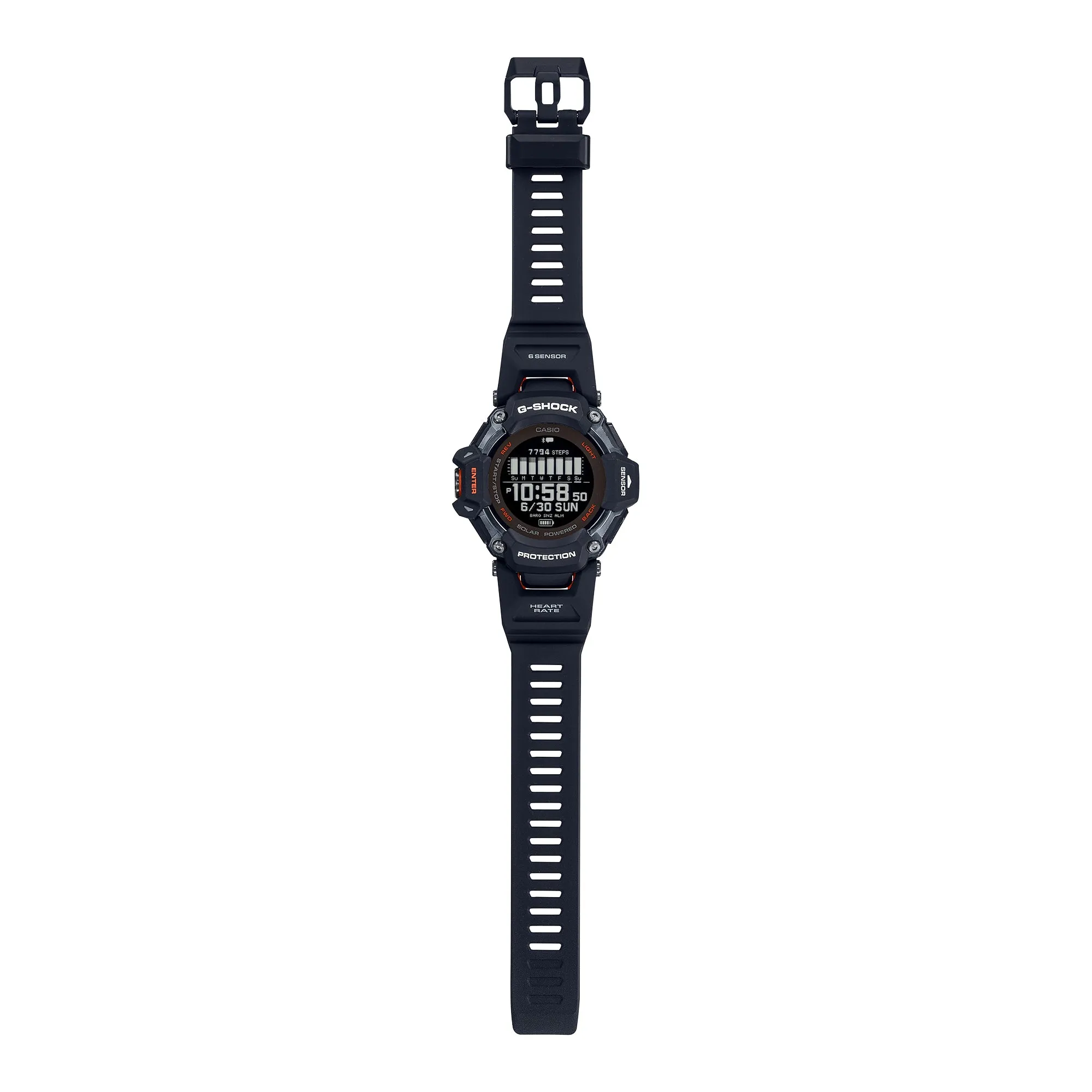 Casio G-Shock GBD-H2000 Lineup G-SQUAD Bluetooth¶¸ Tough Solar Multi-Sport Series Black Resin Band Watch GBDH2000-1A GBD-H2000-1A