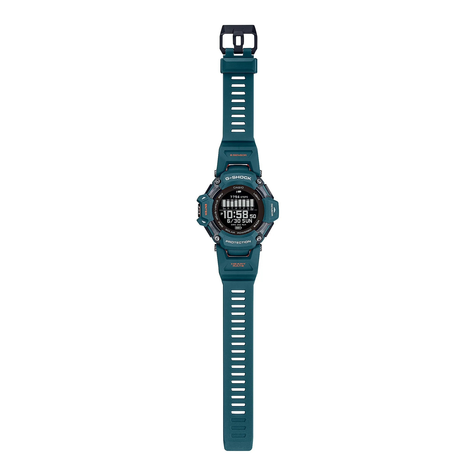 Casio G-Shock GBD-H2000 Lineup G-SQUAD Bluetooth¶¸ Tough Solar Multi-Sport Series Blue Resin Band Watch GBDH2000-2D GBD-H2000-2D GBD-H2000-2