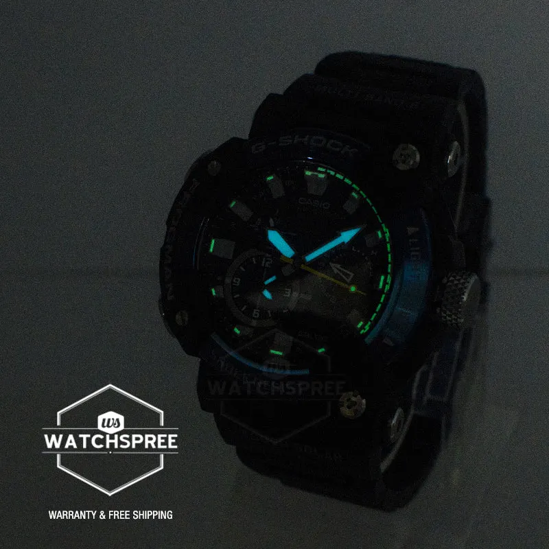 Casio G-Shock Master of G Frogman Carbon Core Guard Structure Tough Solar Black Stainless Steel / Resin Composite Band Watch GWFA1000C-1A GWF-A1000C-1A